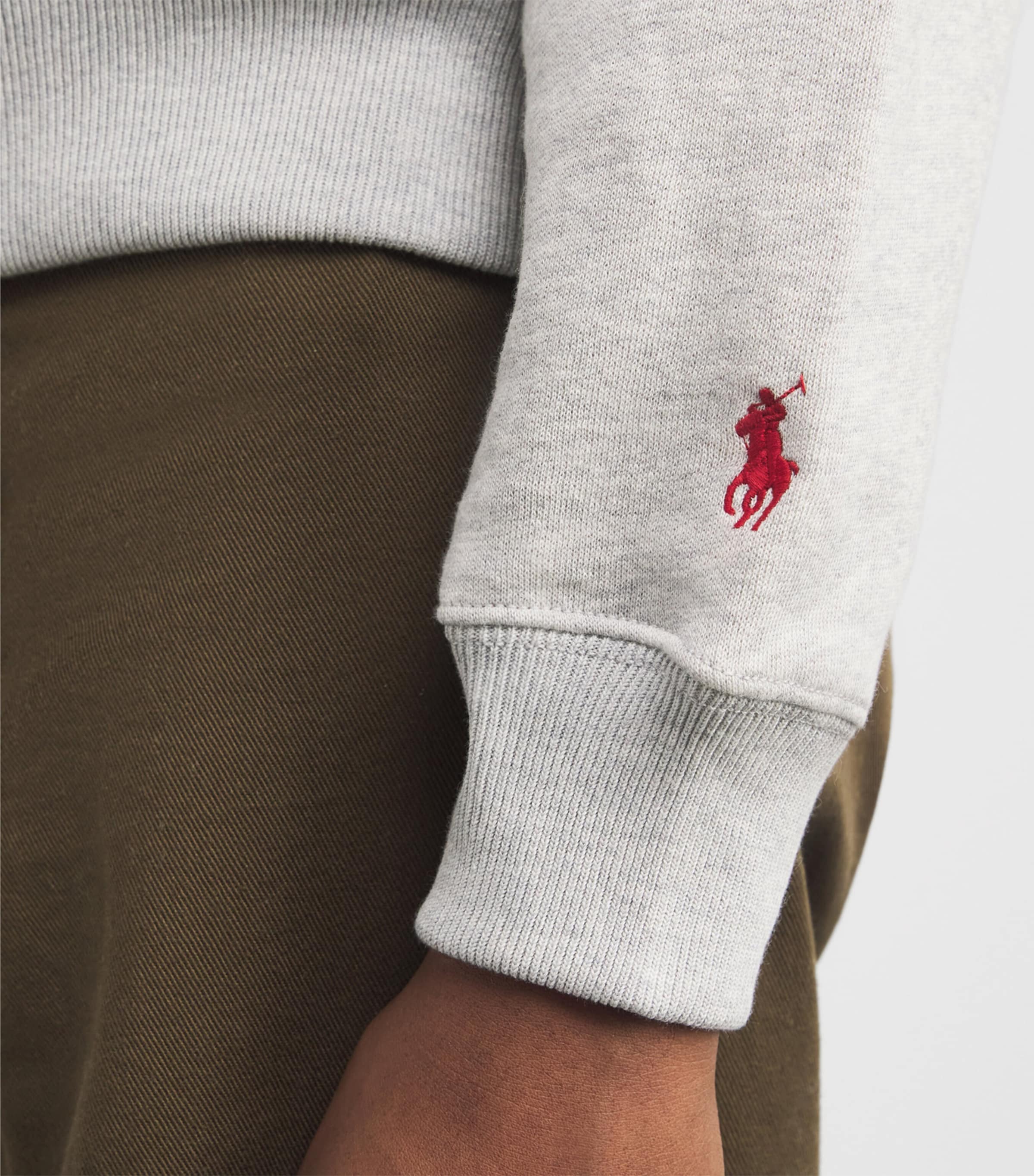 Fleece Logo Cardigan LIGHT SMOKE HEATHER Image 6