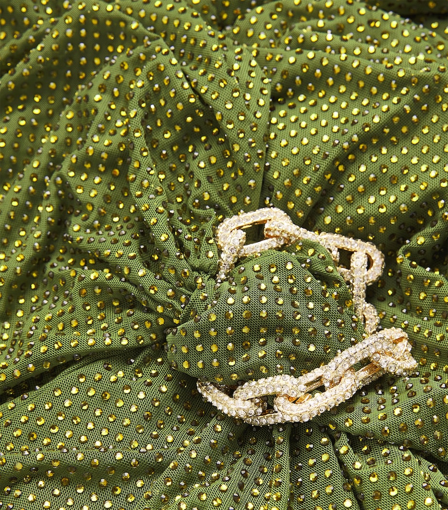 Rhinestone-Embellished Maxi Dress GREEN Image 5