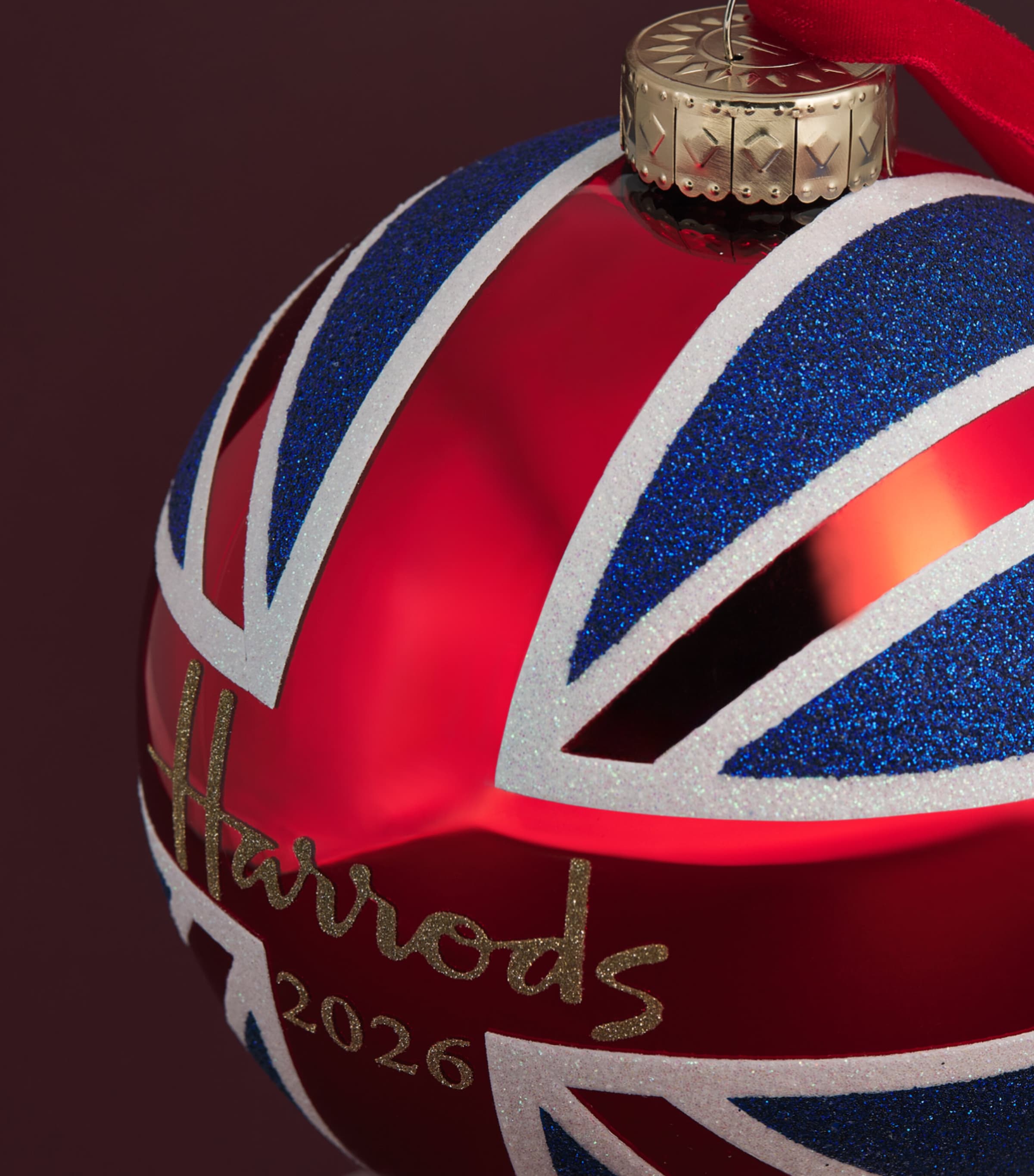 Harrods 2026 Year Union Jack Bauble Image 2