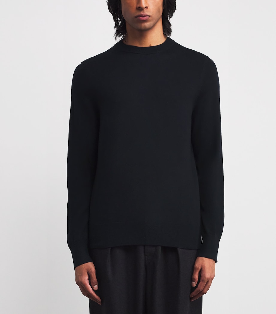 Wool Crew-Neck Sweatshirt NAVY BLUE Image 3