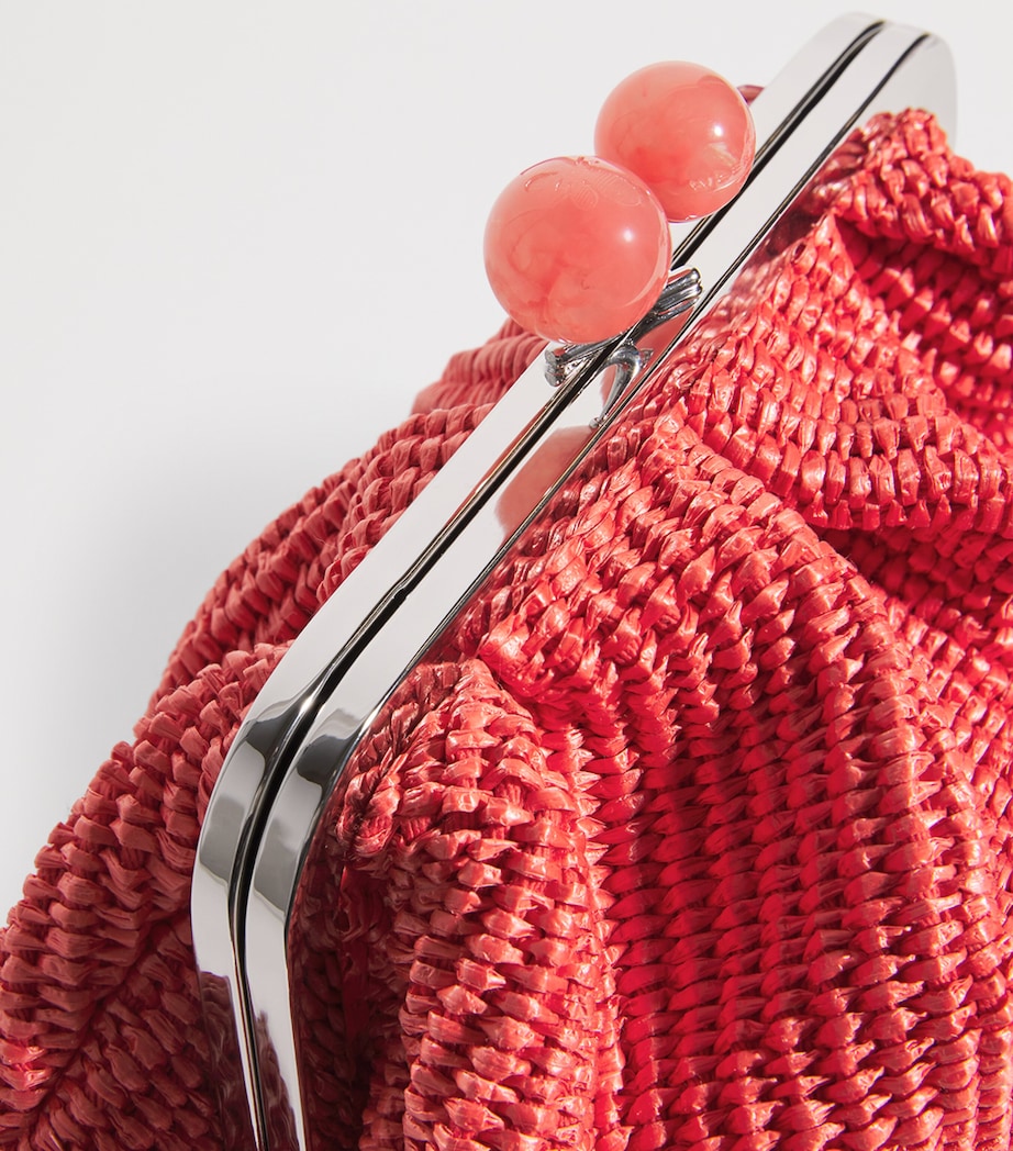 Small Raffia-Effect Pasticcino Bag RED Image 6