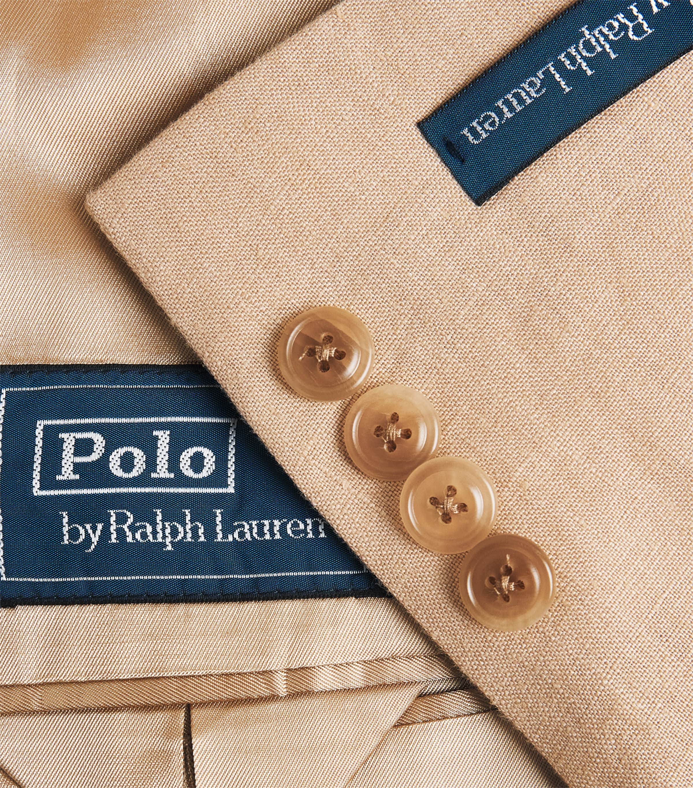 Polo Ralph Lauren Mens Linen Tailored Blazer Dune Tan Image 6