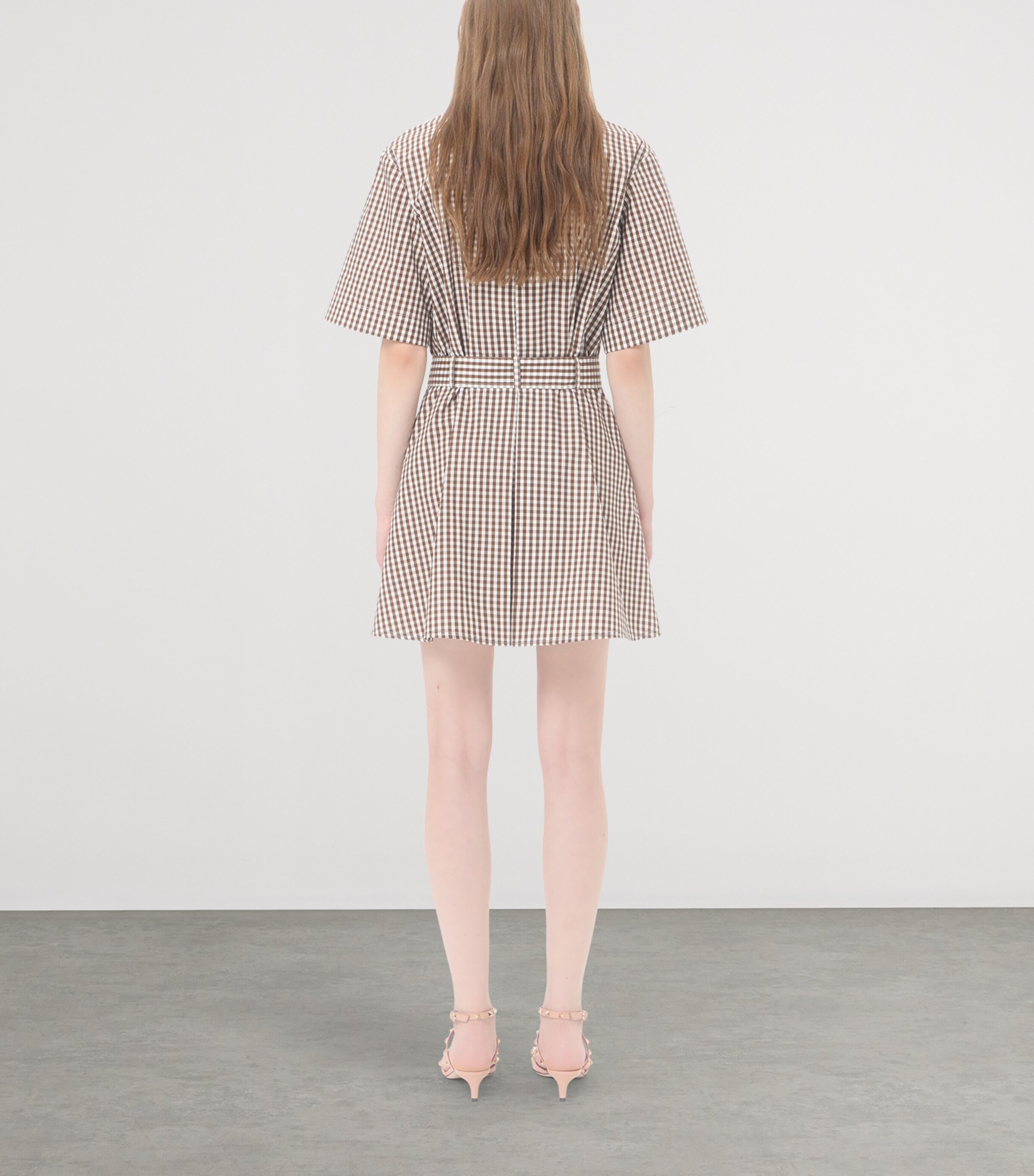 Valentino Womens Cotton Check Mini Dress Image 4