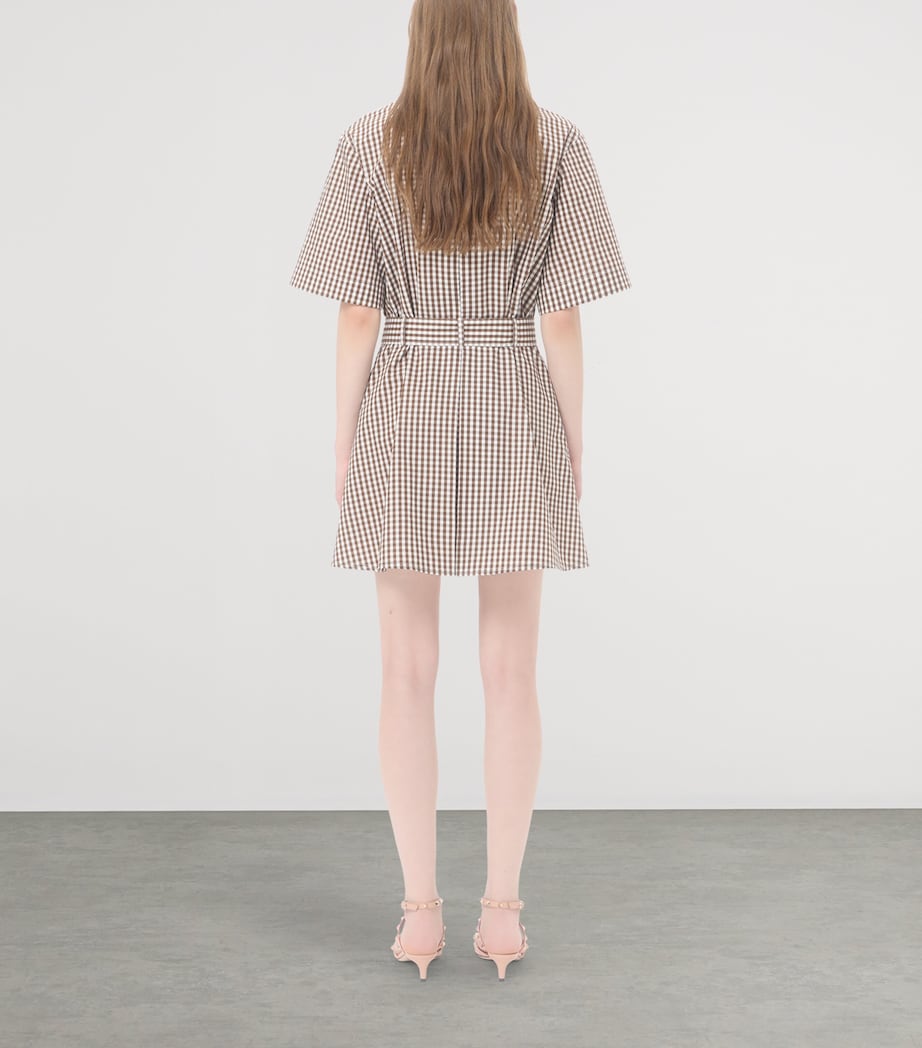 Valentino Womens Cotton Check Mini Dress Image 4