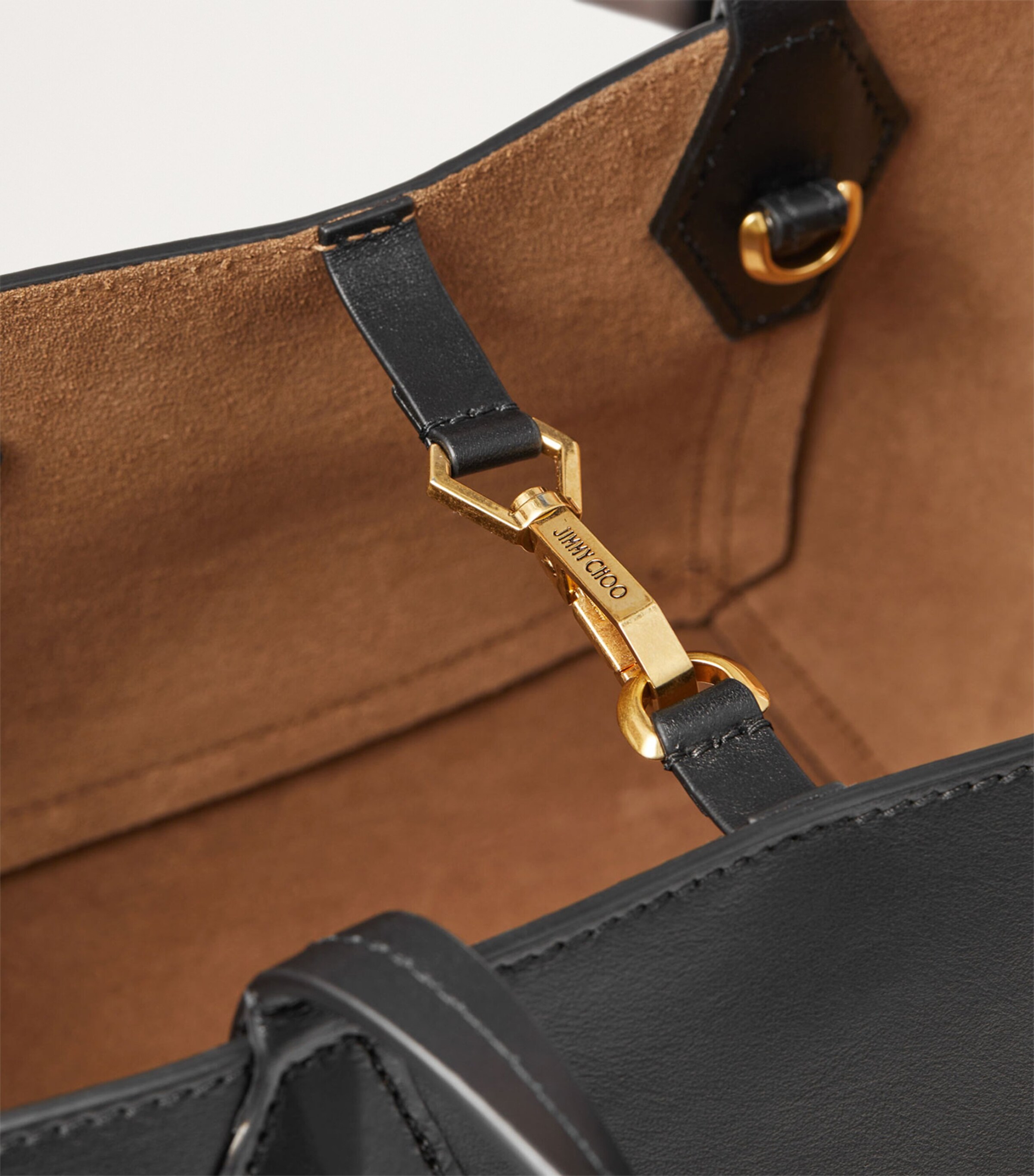 Diamond Small Leather Tote Bag BLACK Image 4