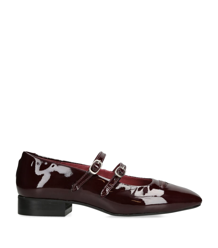 DUKE & DEXTER Patent Leather Mary Janes 25 Wine Image 1