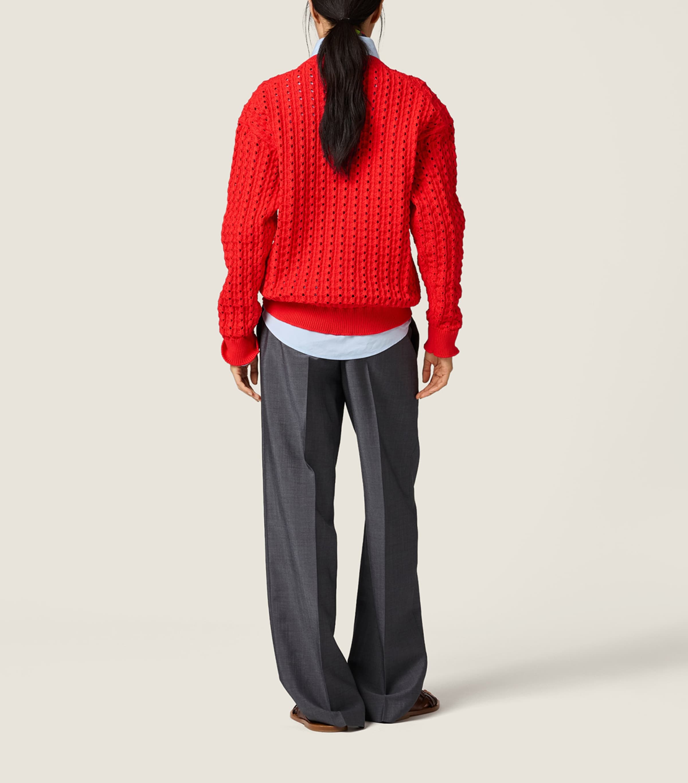 Miu Miu Womens Technical Yarn Sweater Image 3