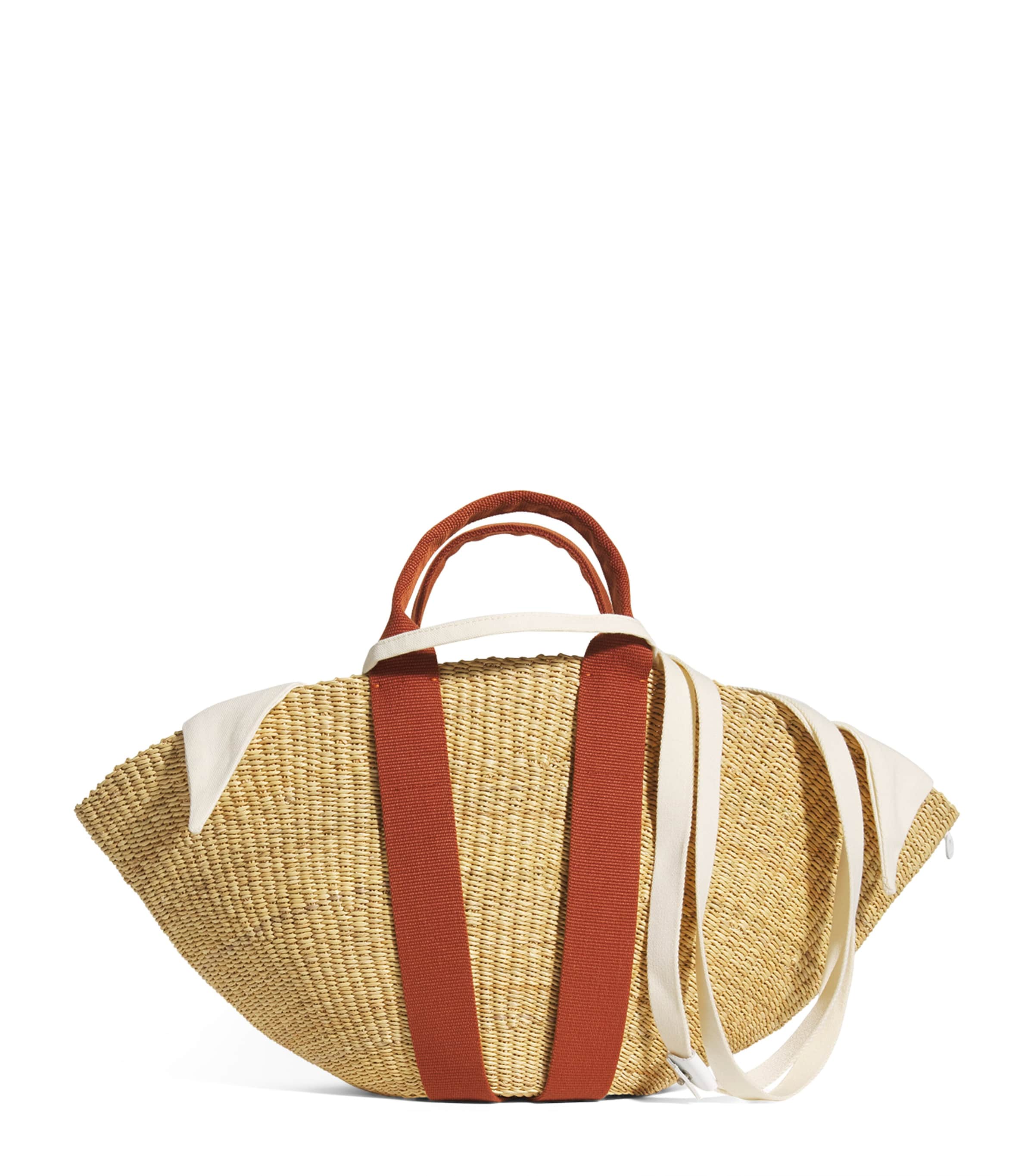 MUUN Sophie トートバッグ レザートリム 麦わら Muun Medium Straw Sophie Tote Bag | Harrods US