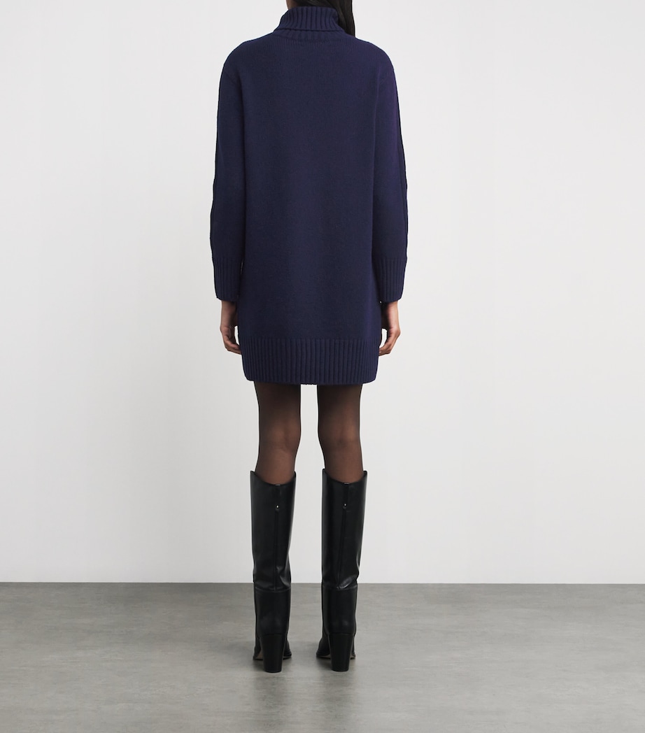 Cashmere Rollneck Mini Dress T&D NAVY Image 3