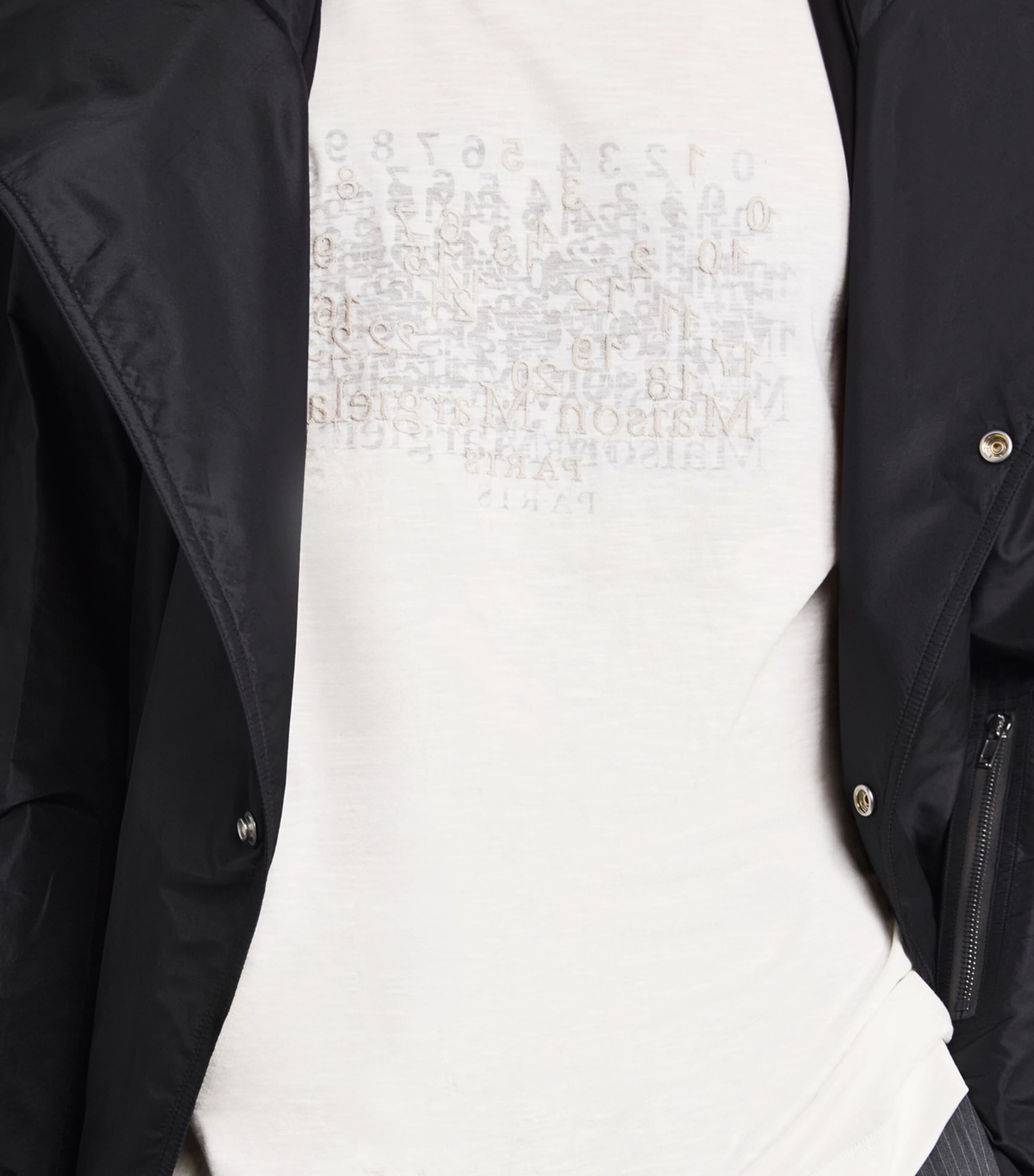 Maison Margiela Mens Cotton Numeric T-Shirt Off Whitw Image 3
