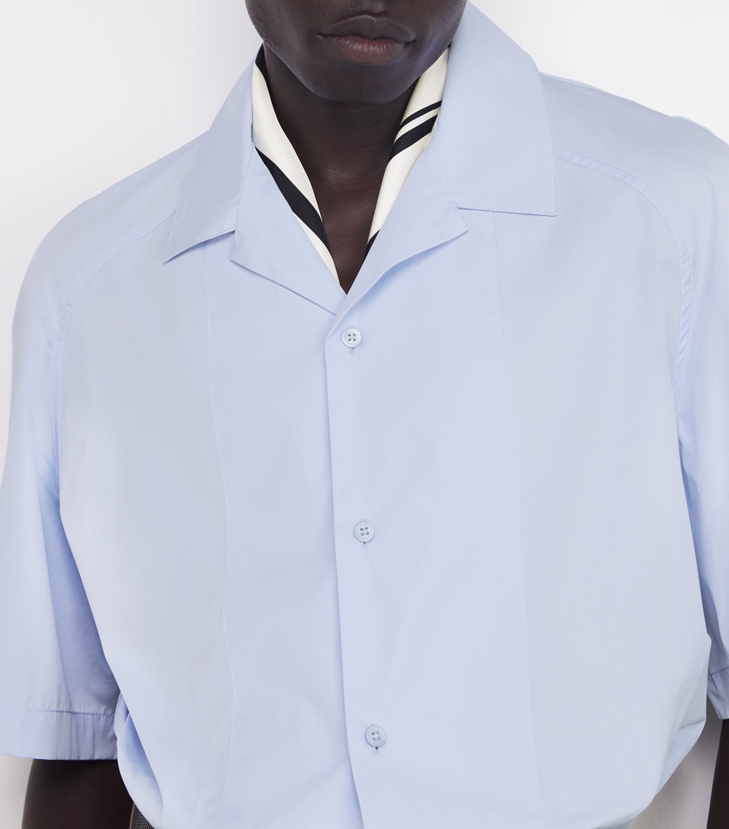 Jacquemus Mens Cotton Signature Shirt J Sig Blue Embro Image 6
