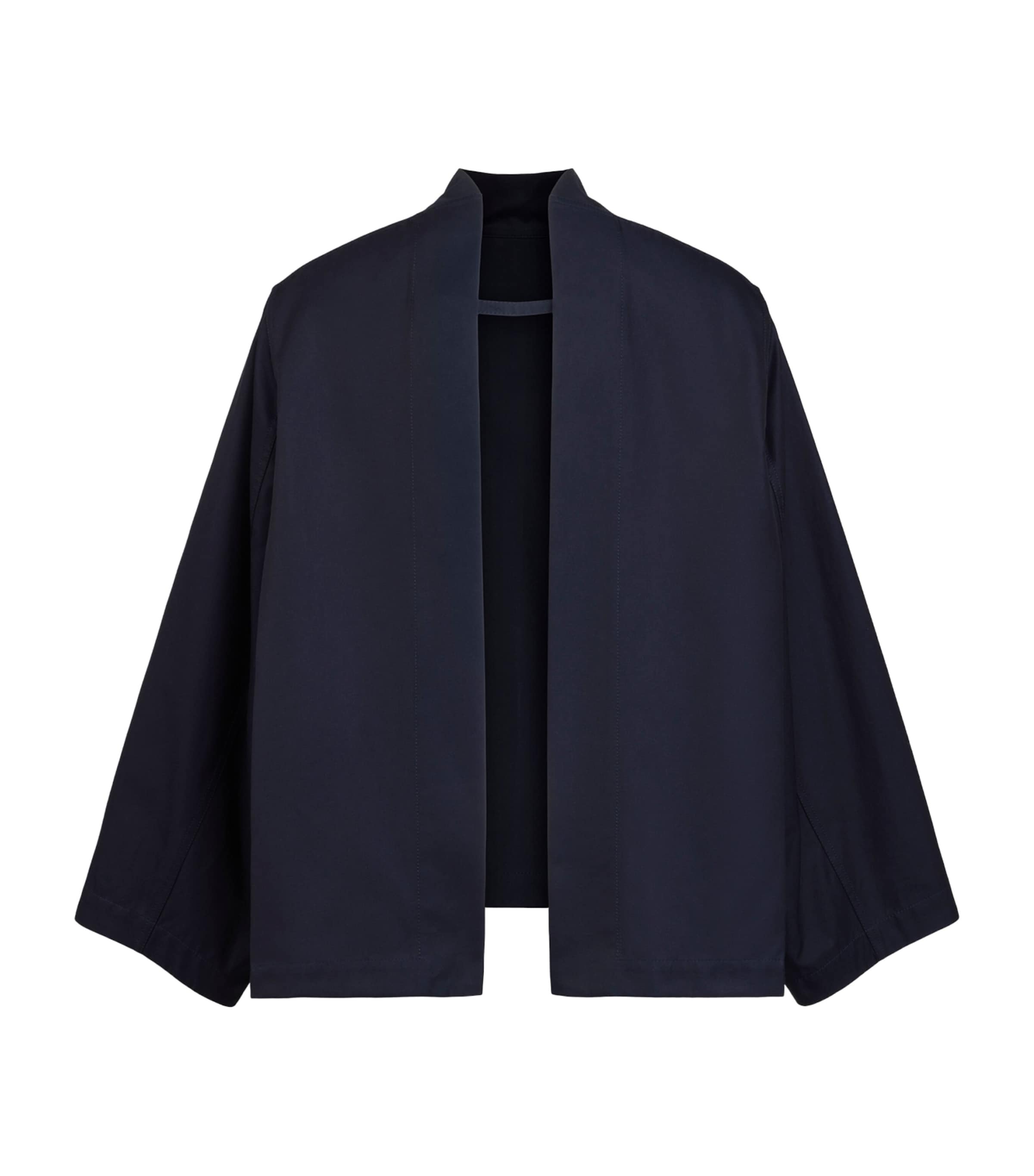 Alaïa Womens Cotton-Satin Reverse Jacket Minuit Image 1