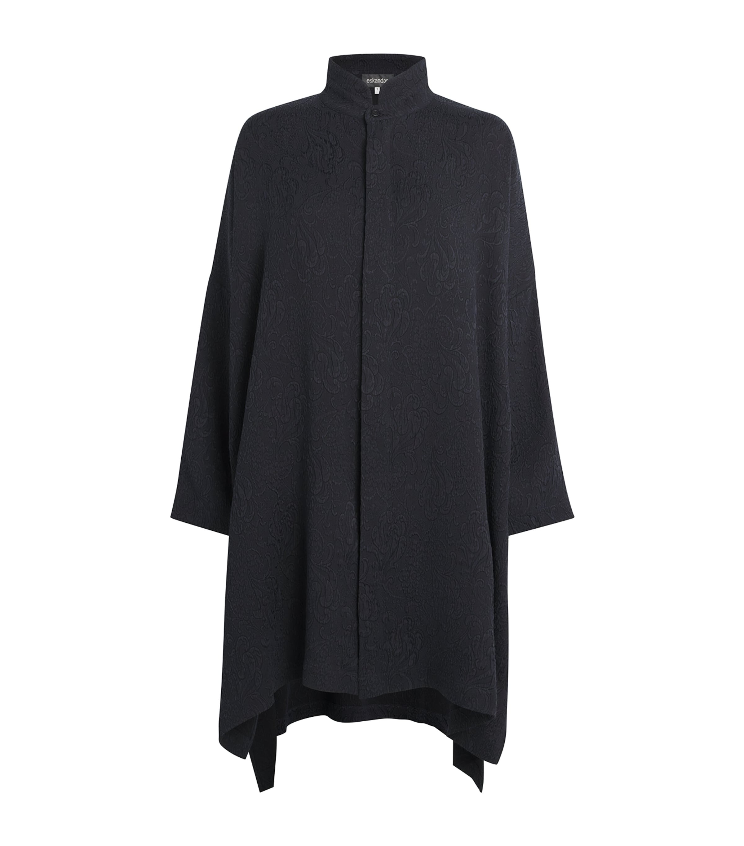 Eskandar Silk Stand-collar Shirt