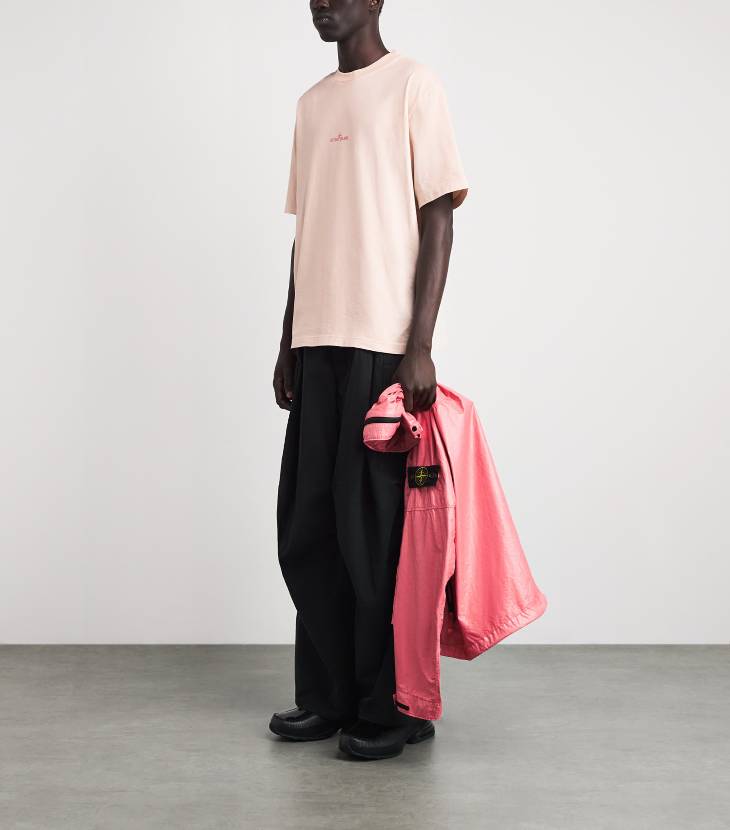 Stone Island Mens Organic Cotton Logo T-Shirt Image 2