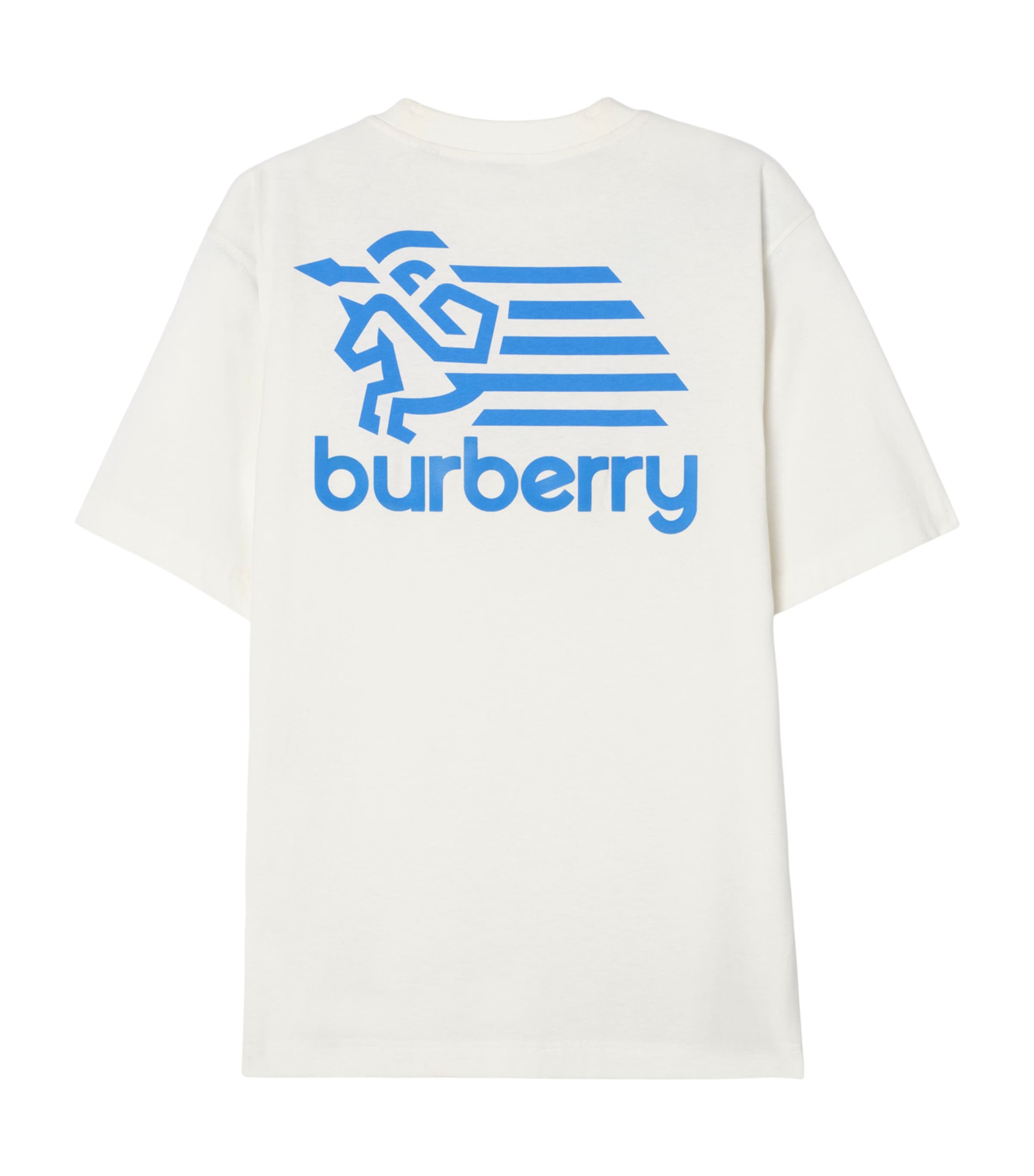 Burberry Mens Cotton Logo Badge T-Shirt Chalk Image 4