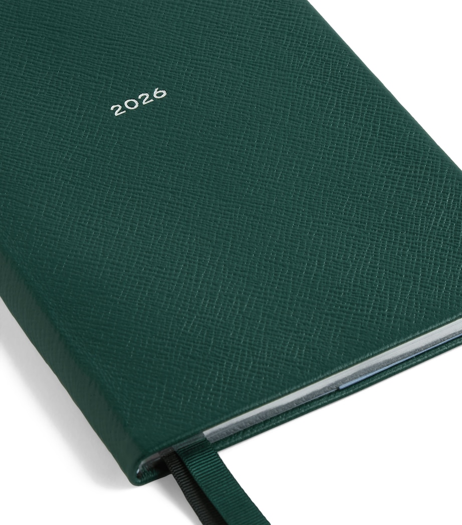 Leather Soho A5 2026 Diary FOREST GREEN Image 5