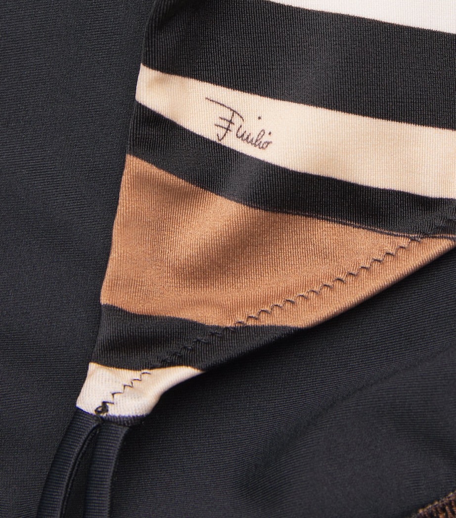 Marmo Print Bikini Bottoms 066/BLACK GOLD Image 4