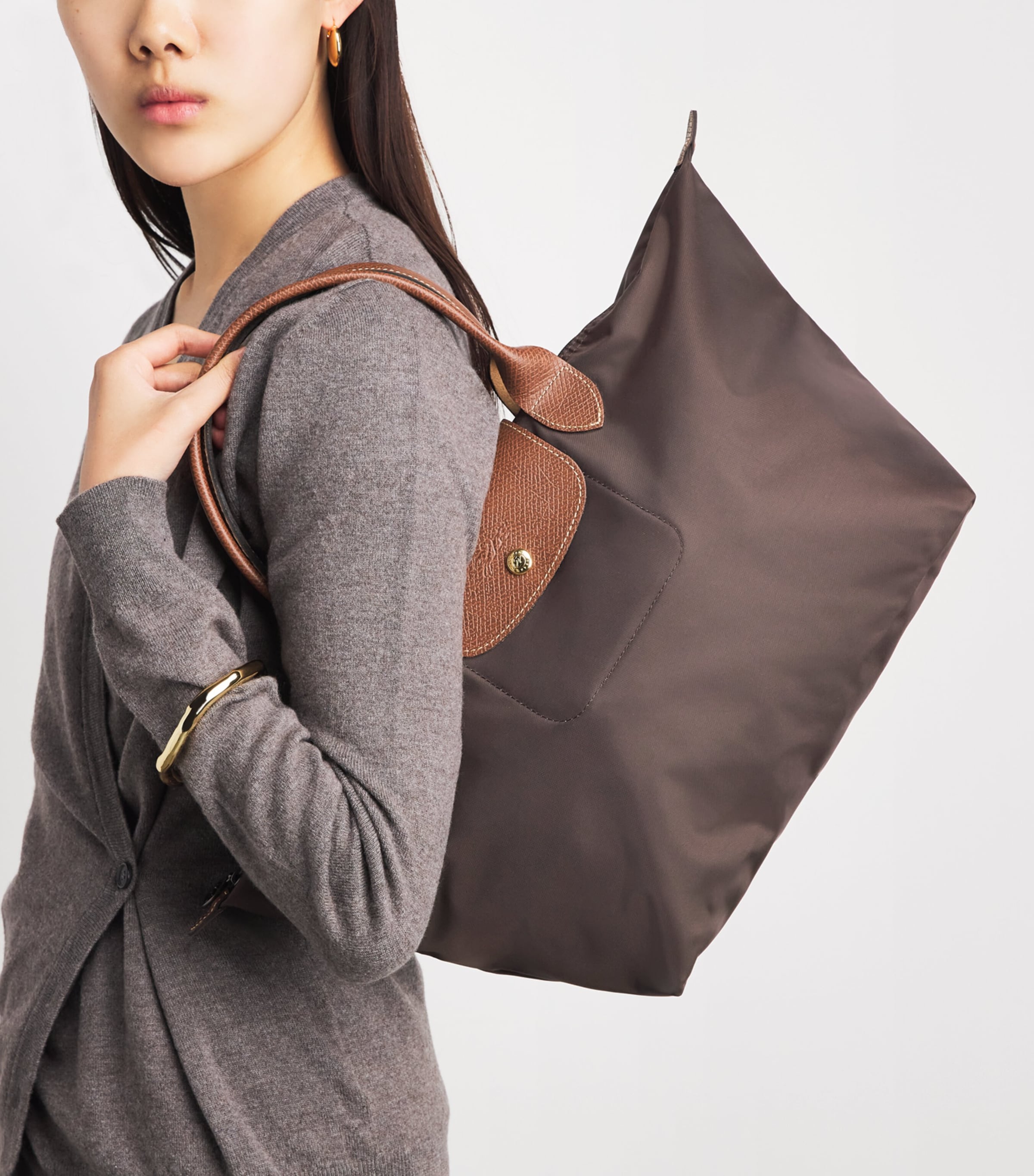 Longchamp Medium Le Pliage Original Handbag Moka Image 4