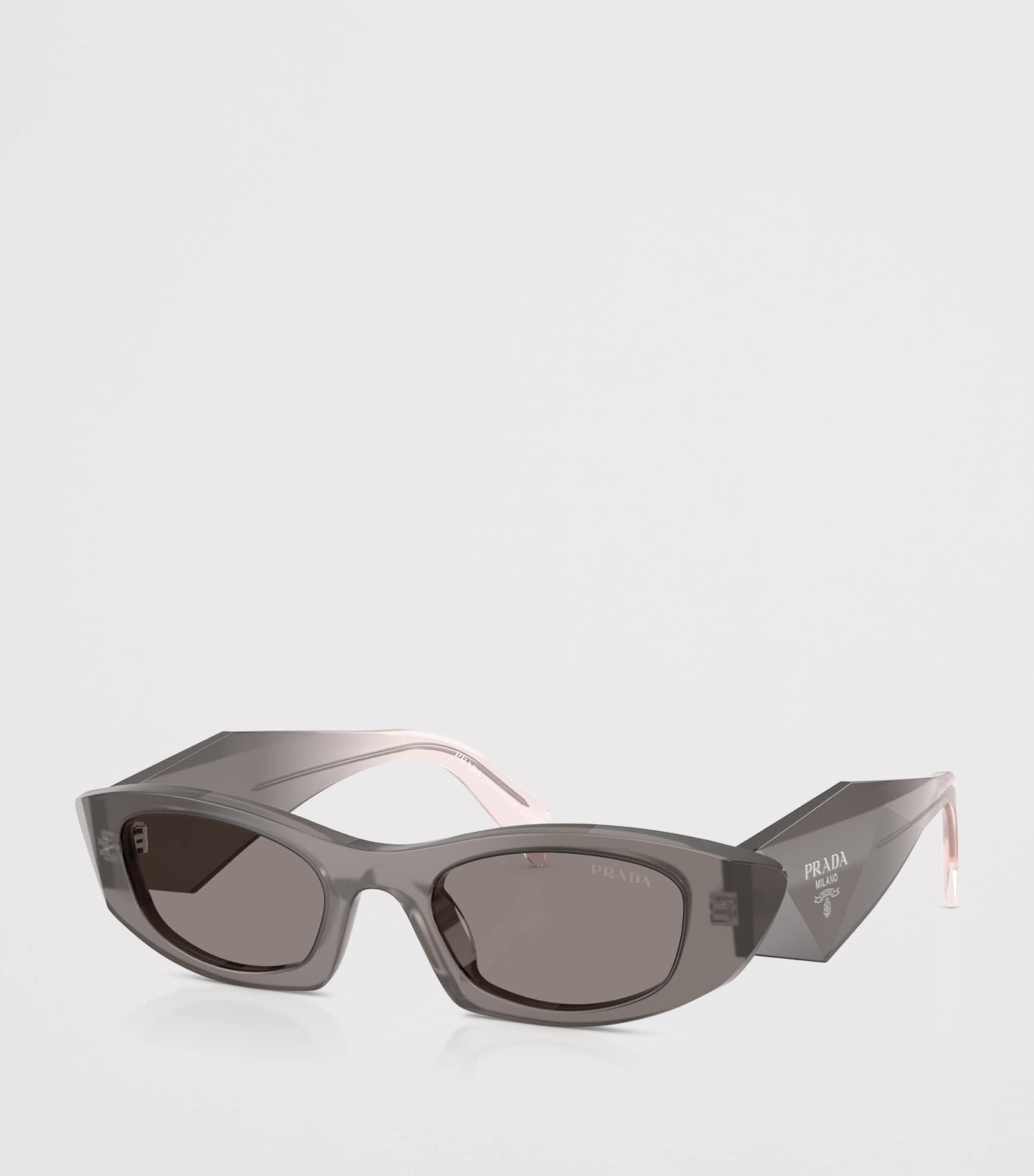 Prada Acetate Oval Sunglasses Grey Image 2