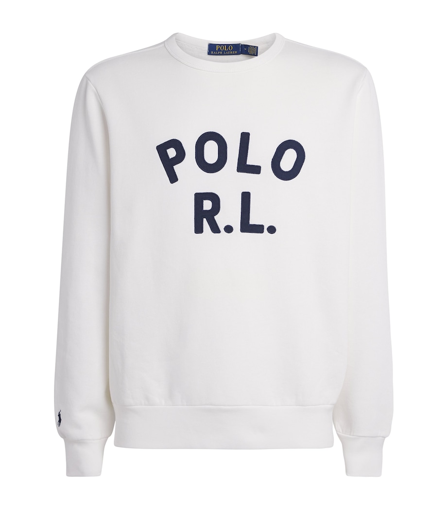 Polo Ralph Lauren Mens Cotton-Blend Logo Sweatshirt White Image 1