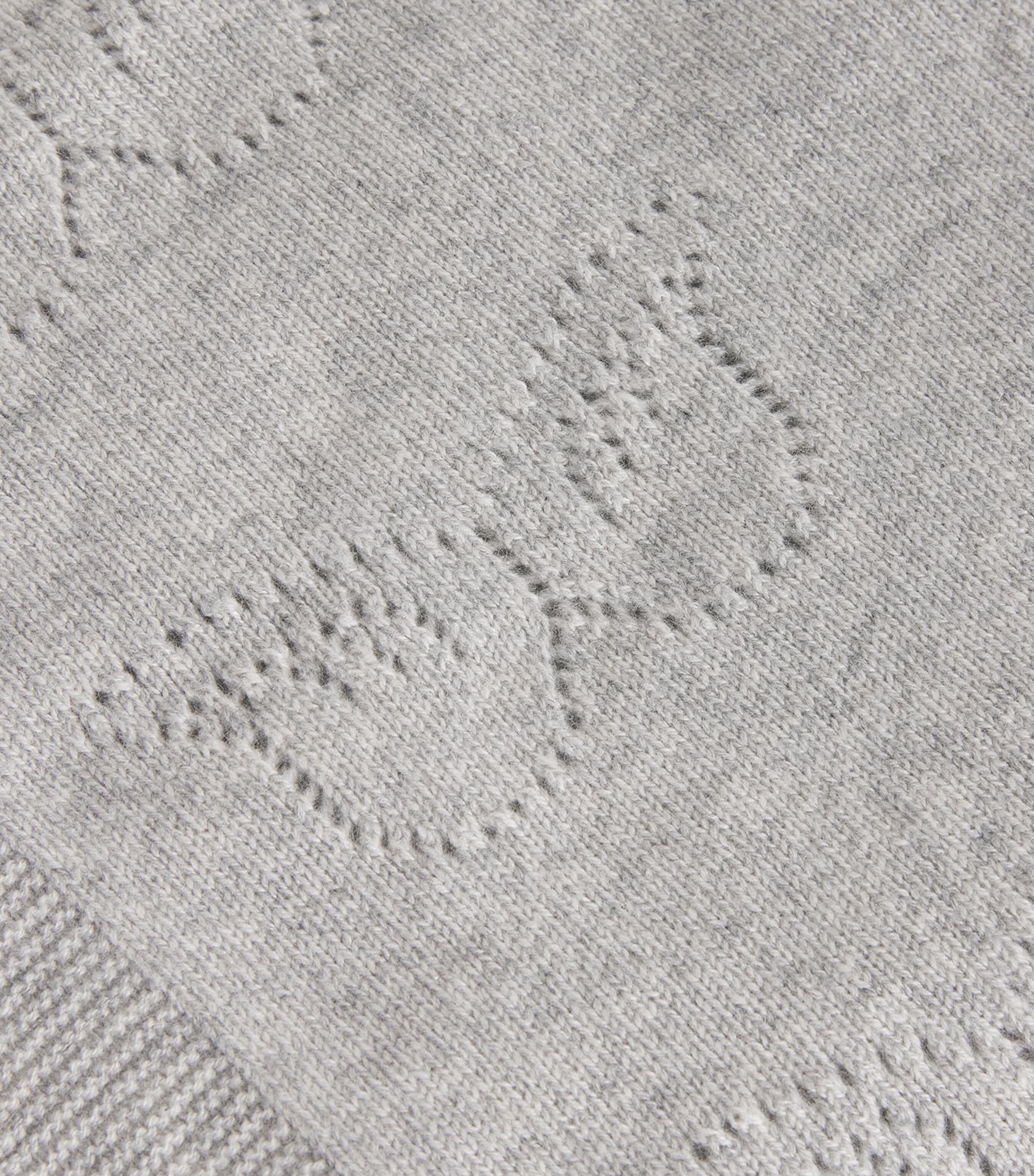 Marie-Chantal Cashmere Angel Wing Blanket Grey Image 3