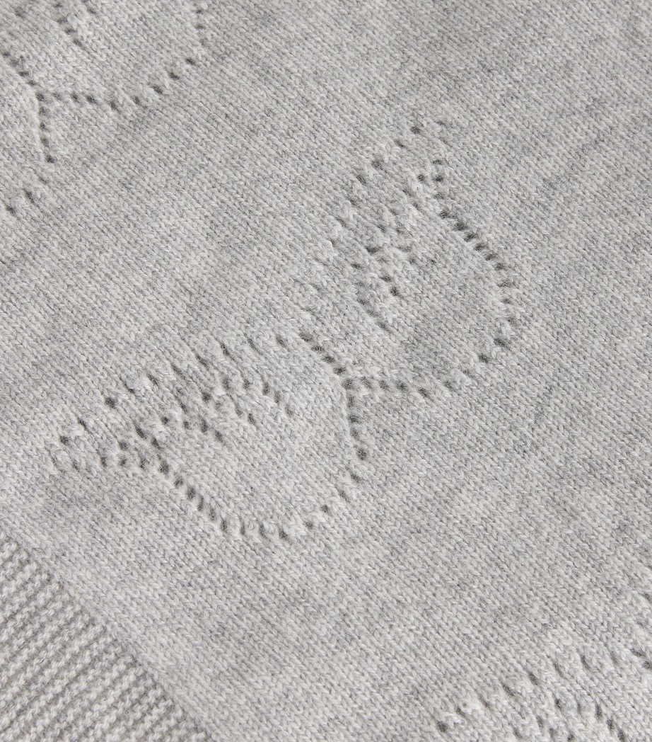 Marie-Chantal Cashmere Angel Wing Blanket Grey Image 3