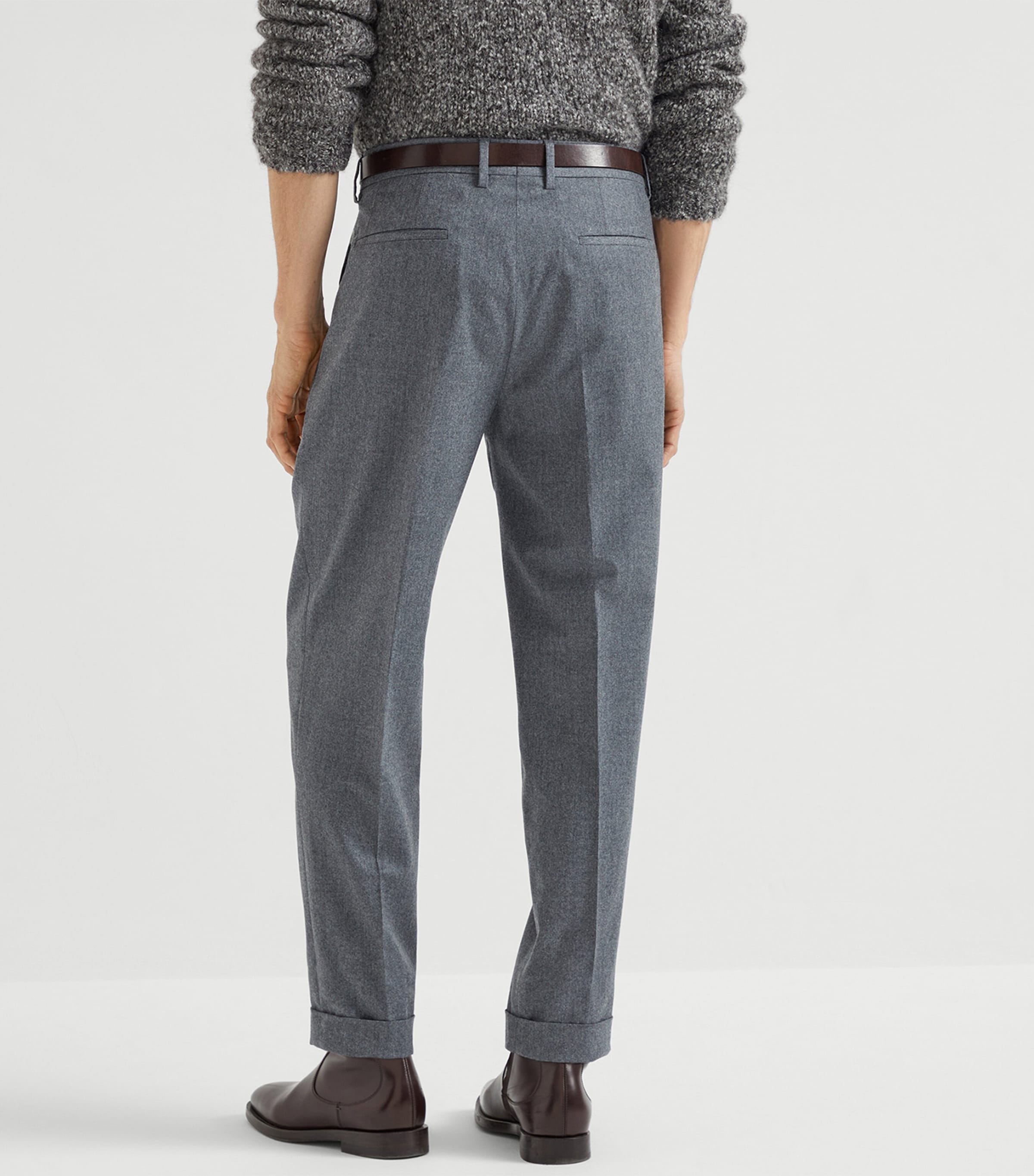 Virgin Wool Leisure Fit Trousers C003 Image 3