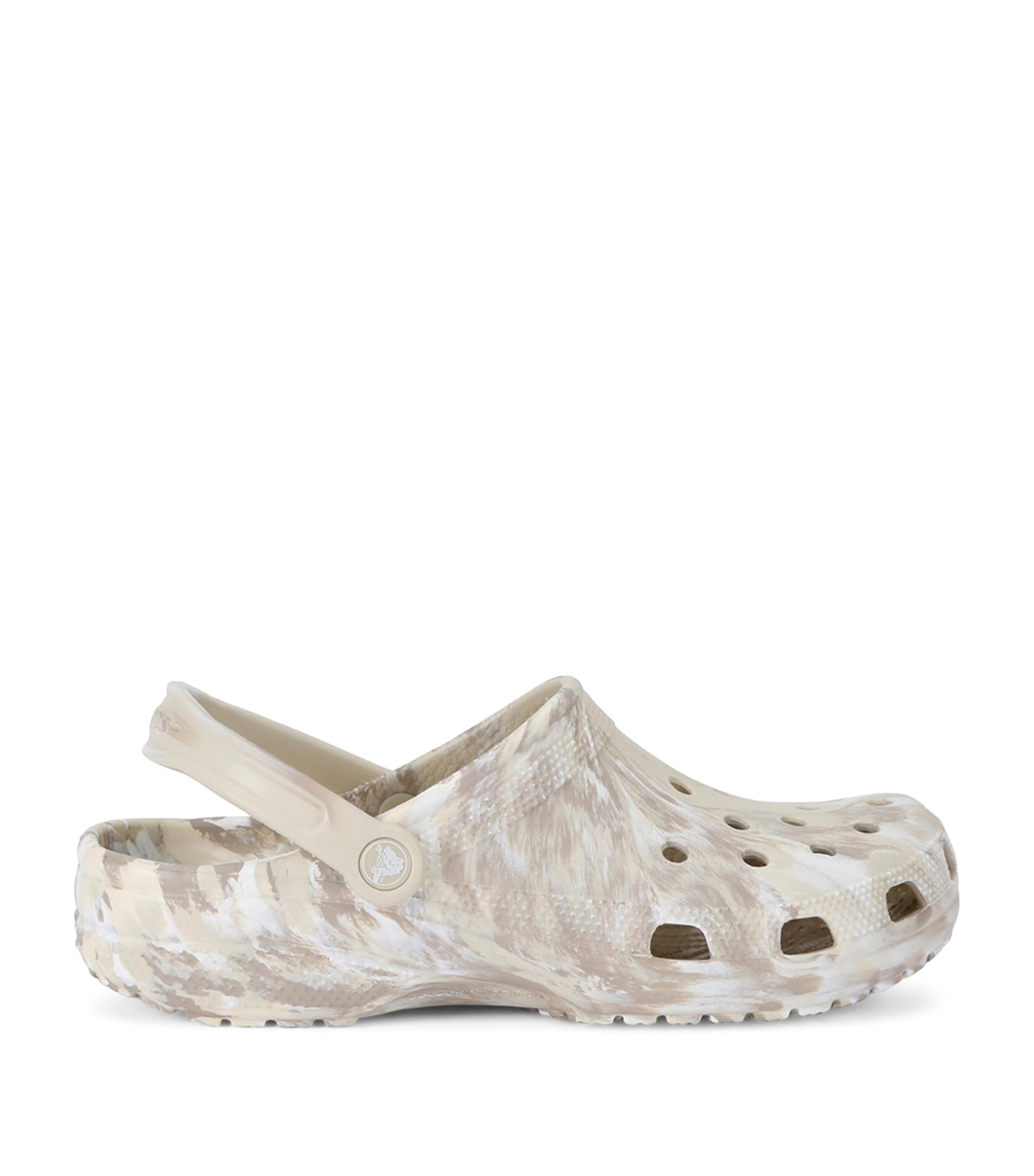 Crocs Classic Marble Clogs In White