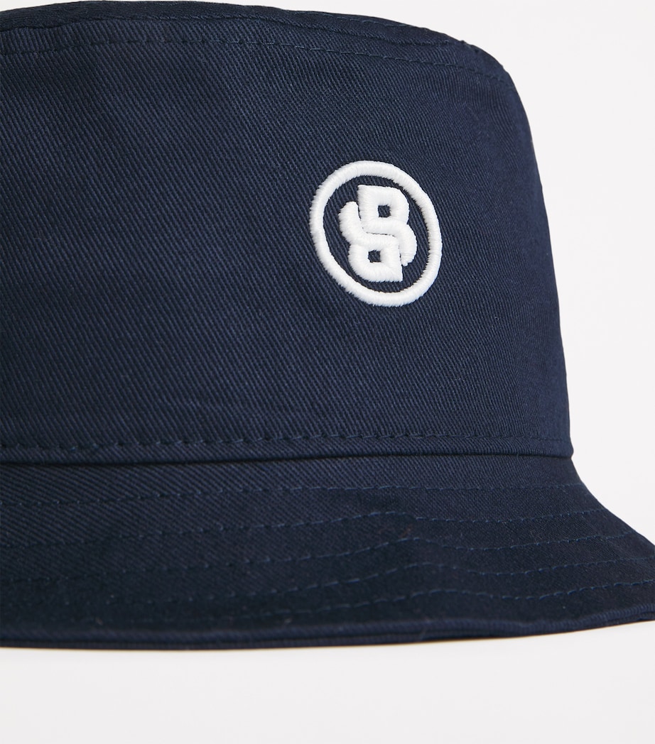 BOSS Kidswear Logo Bucket Hat Navy Image 4