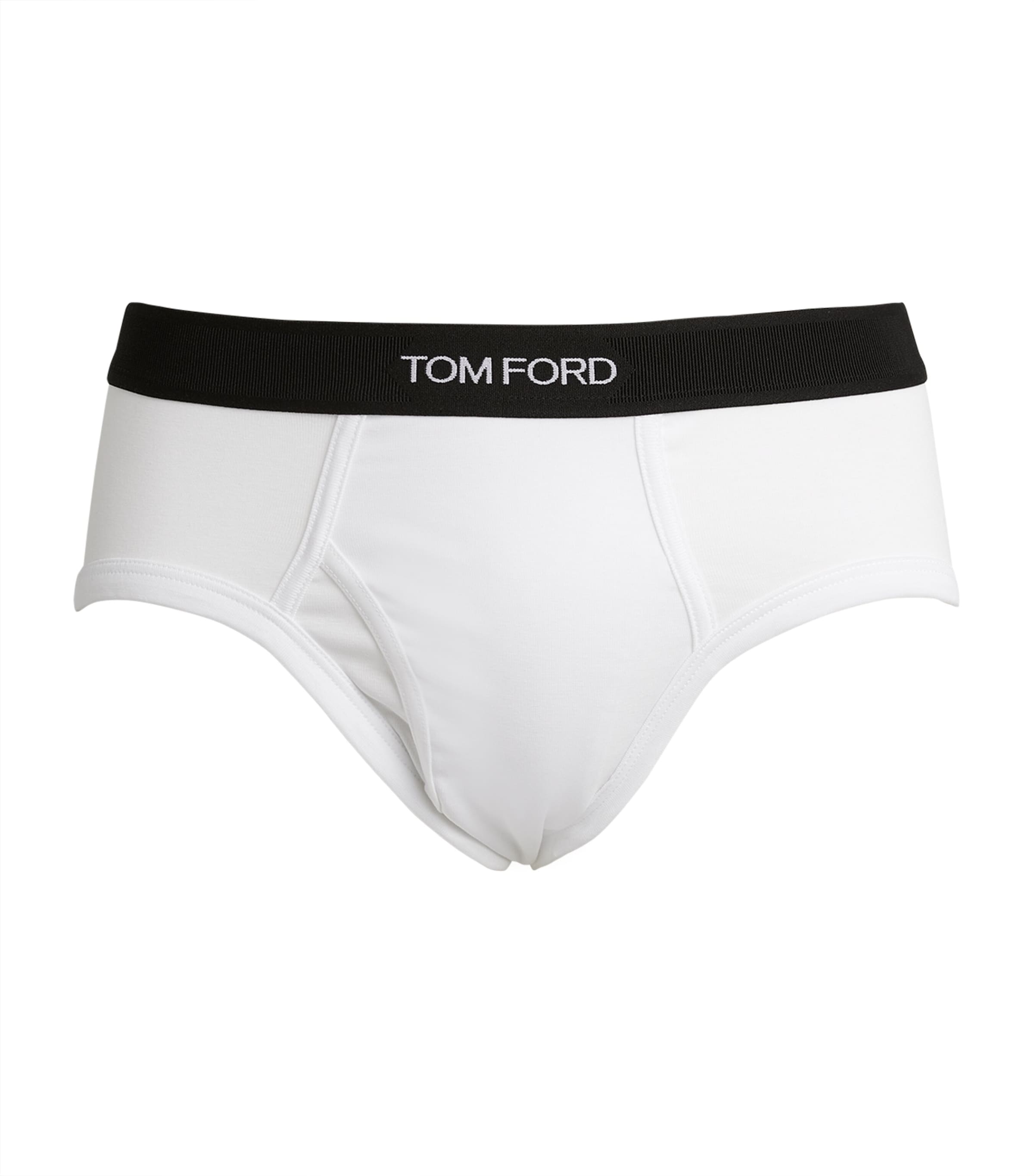 Tom Ford White Briefs With Logo In Cotton Man In White