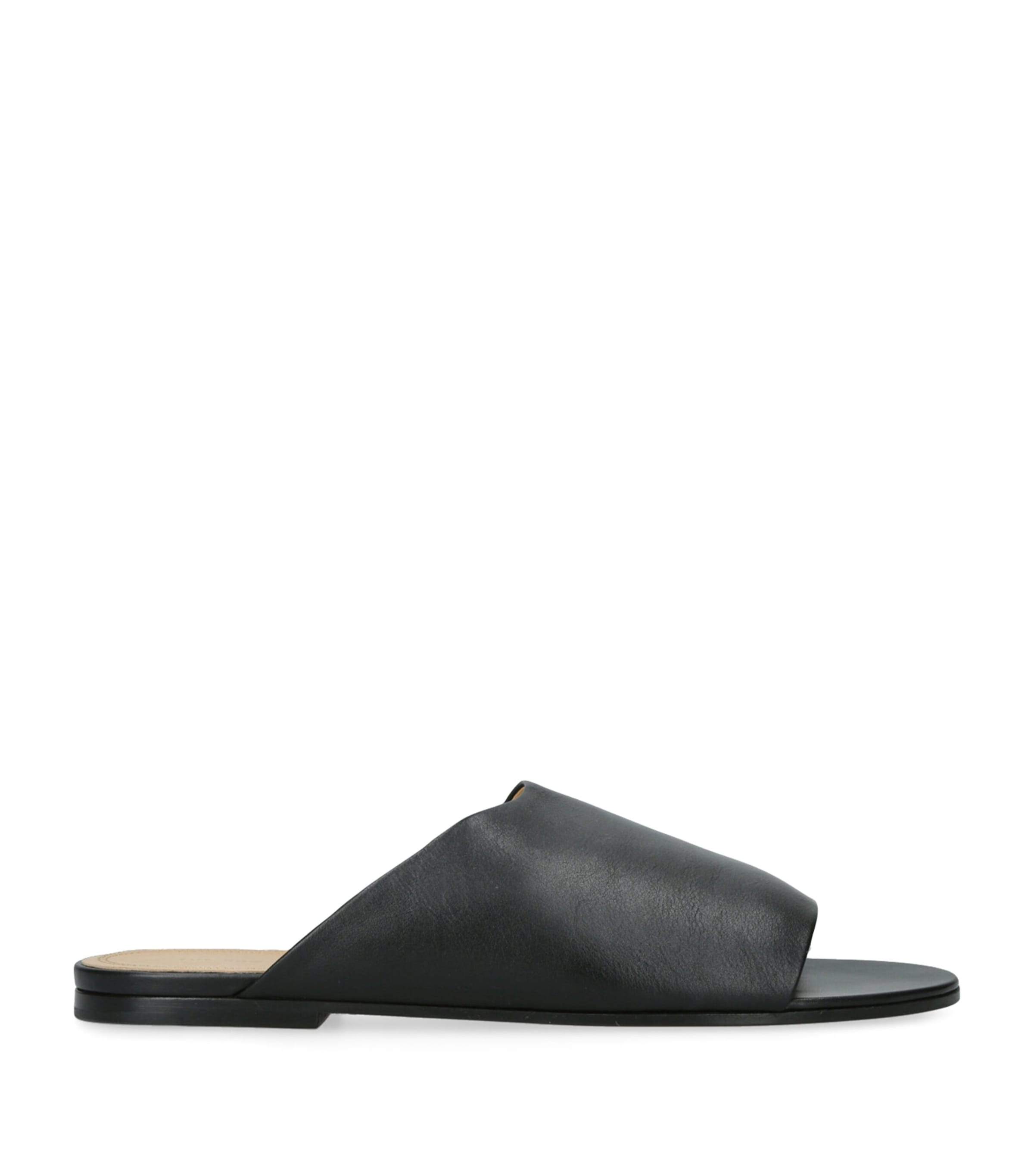 The Row Signum Leather Slipper In Black