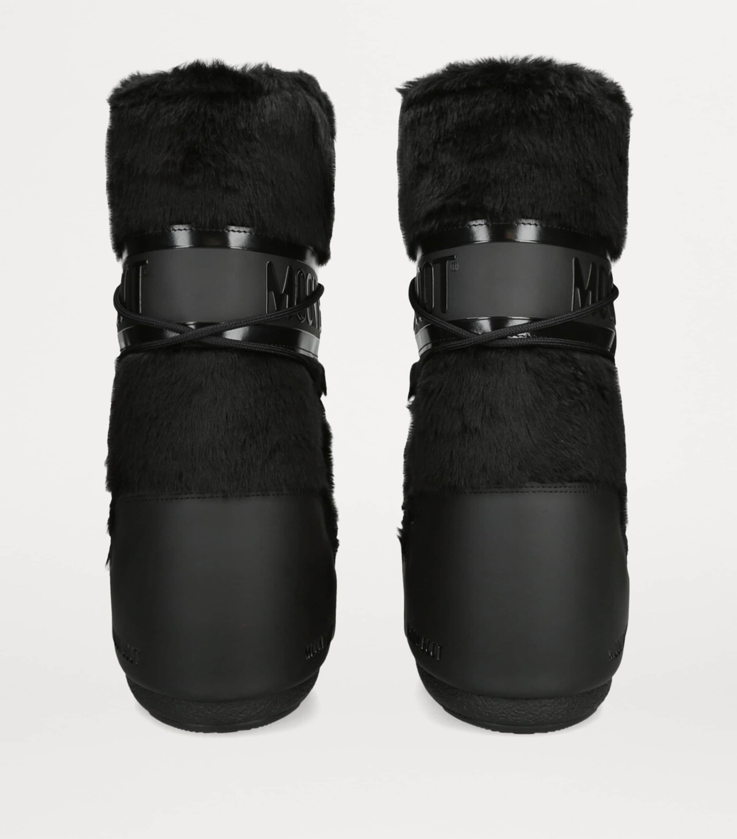 Moon Boot Black Icon Faux-Fur Boots | Harrods US