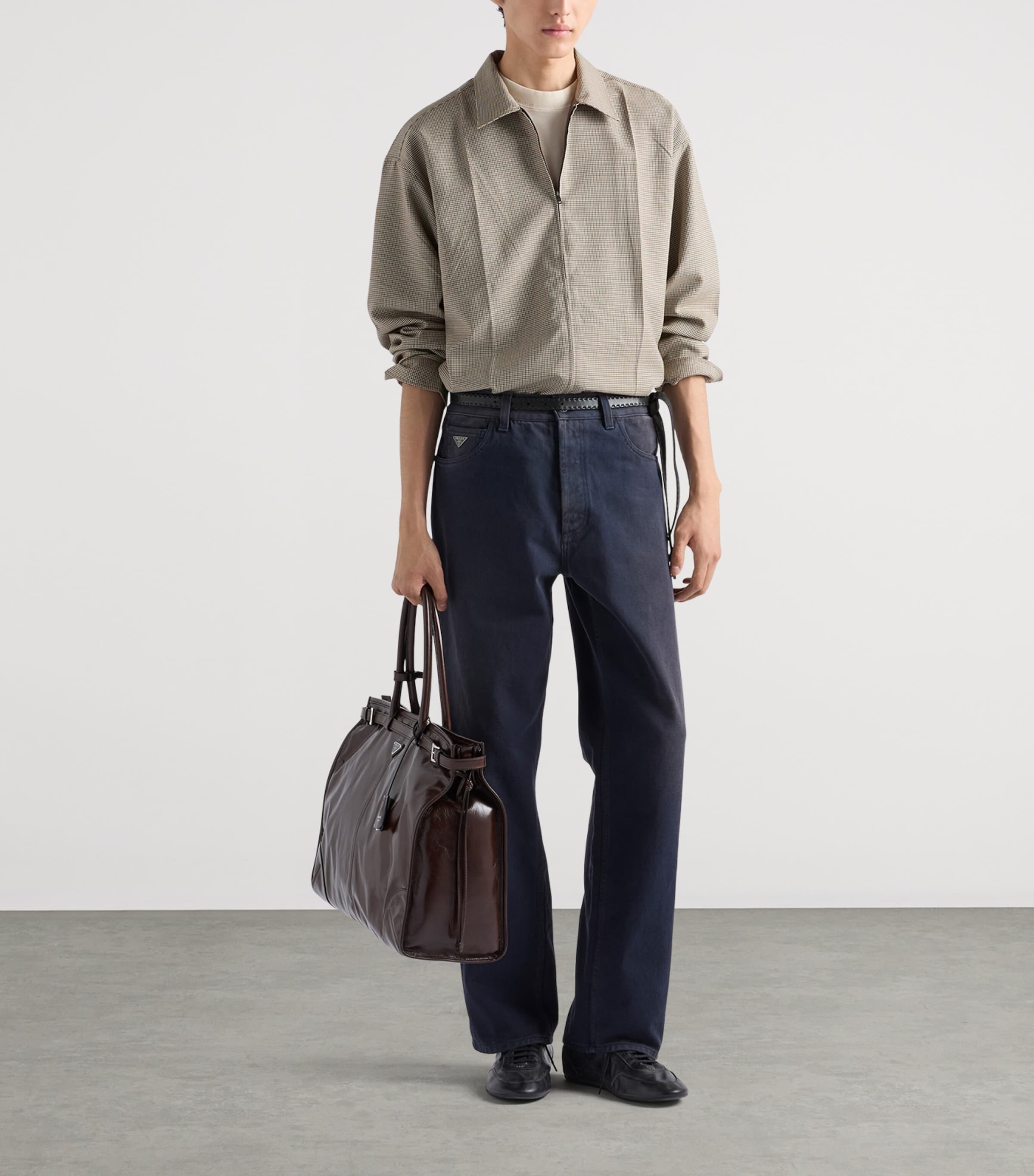 Prada Blue Wide-Leg Jeans | Harrods FR