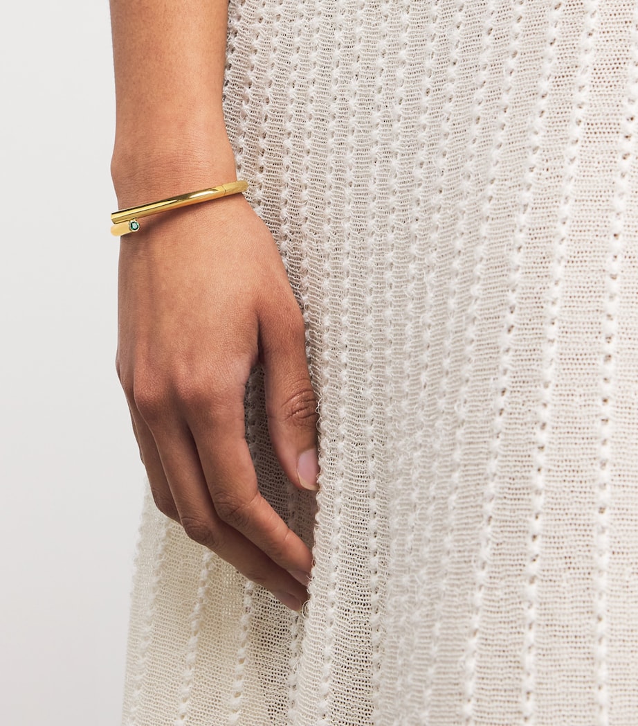 Yellow Gold and Emerald Oera Bangle YELLOW GOLD Image 2