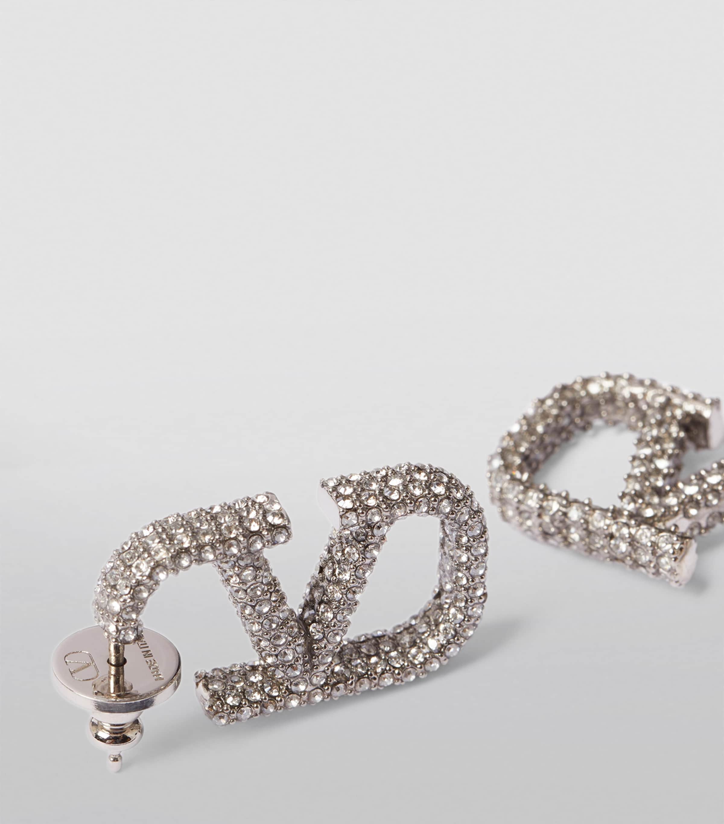 ☆大人気☆ VALENTINO VLOGO SIGNATURE STRASS EARRINGS Valentino Garavani VLogo Signature Strass Earrings | Harrods UK