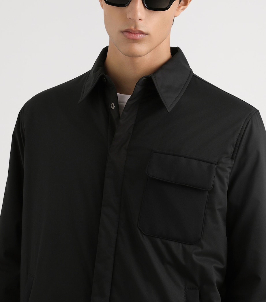 Twill Overshirt N0000-BLACK Image 4