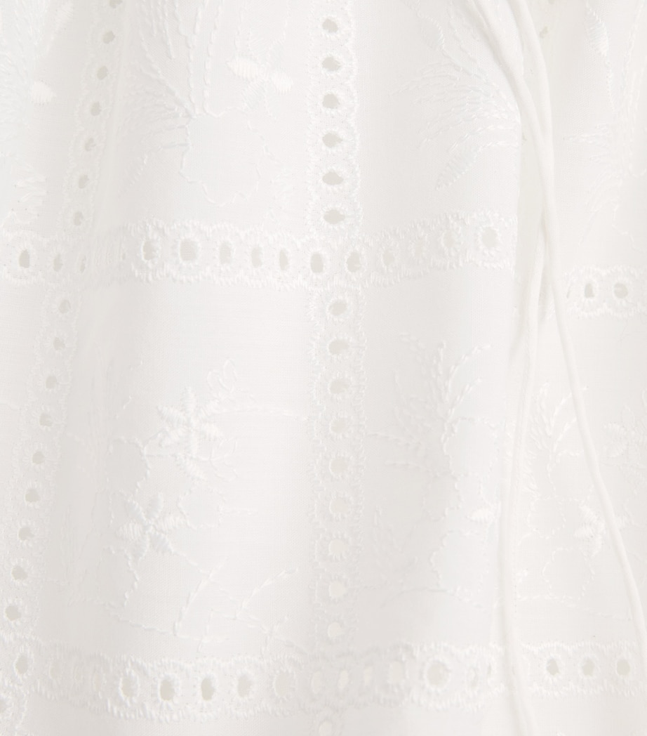 Faithfull The Brand Womens Broderie Anglaise Serafina Mini Dress Hndkrchf Brdrie Whte Image 6