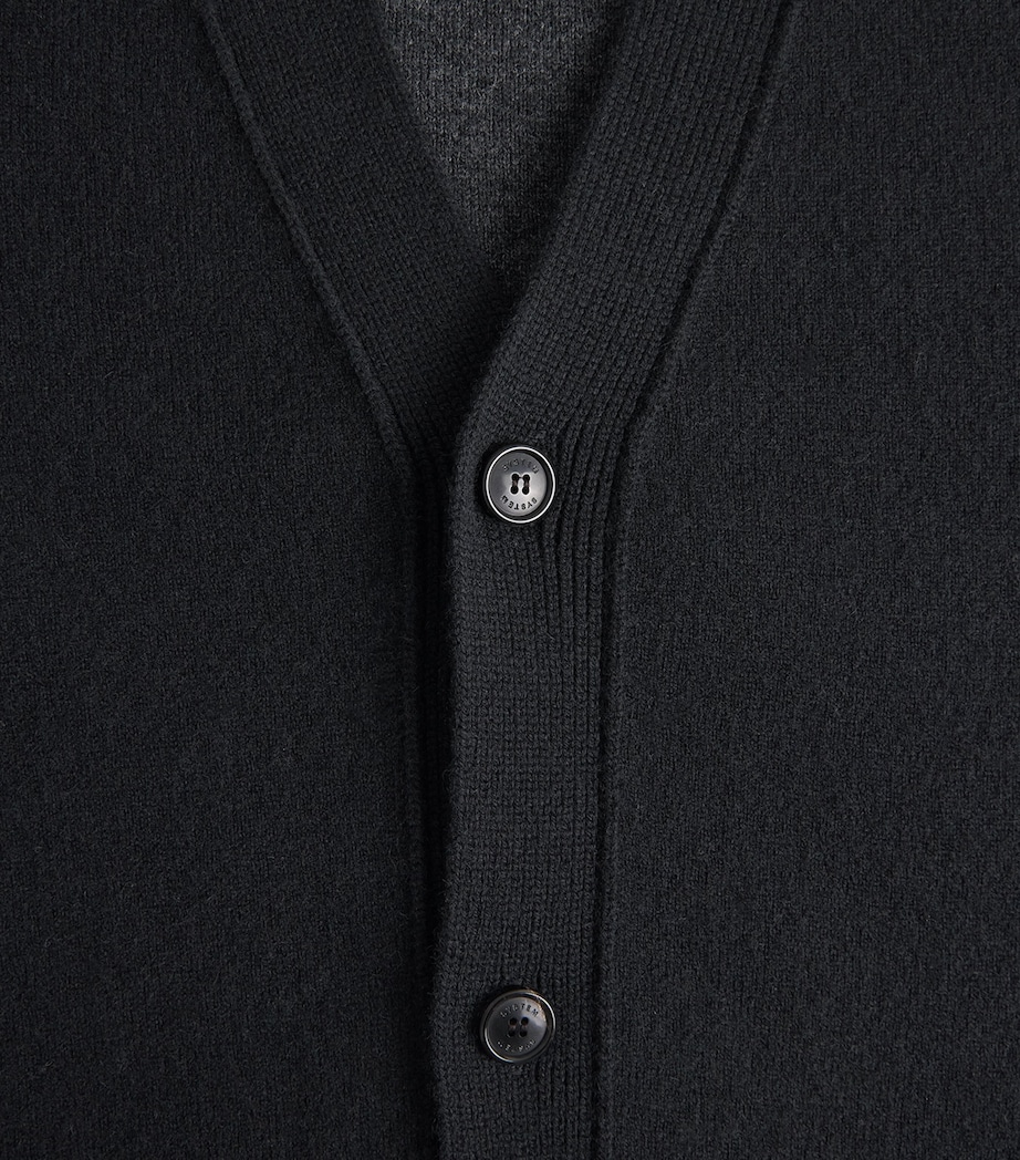 System Mens Wool-Cashmere Cardigan Black Image 6