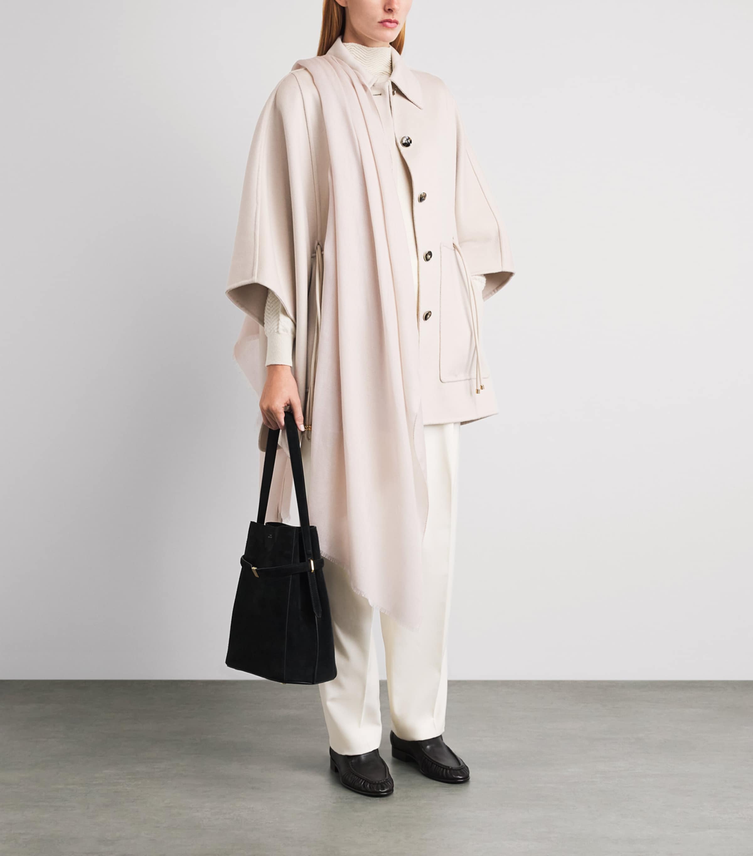 Agnona Cashmere Scarf Beige Greige Image 3