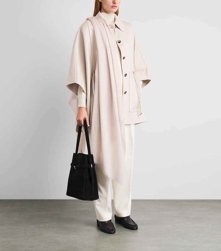 Agnona Cashmere Scarf Beige Greige Image 3