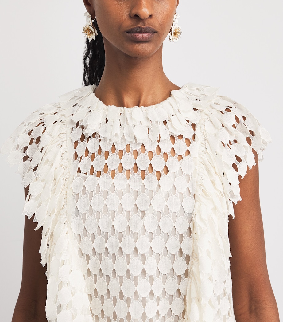 Ulla Johnson Womens Lace Daevy Blouse Chalk Image 3