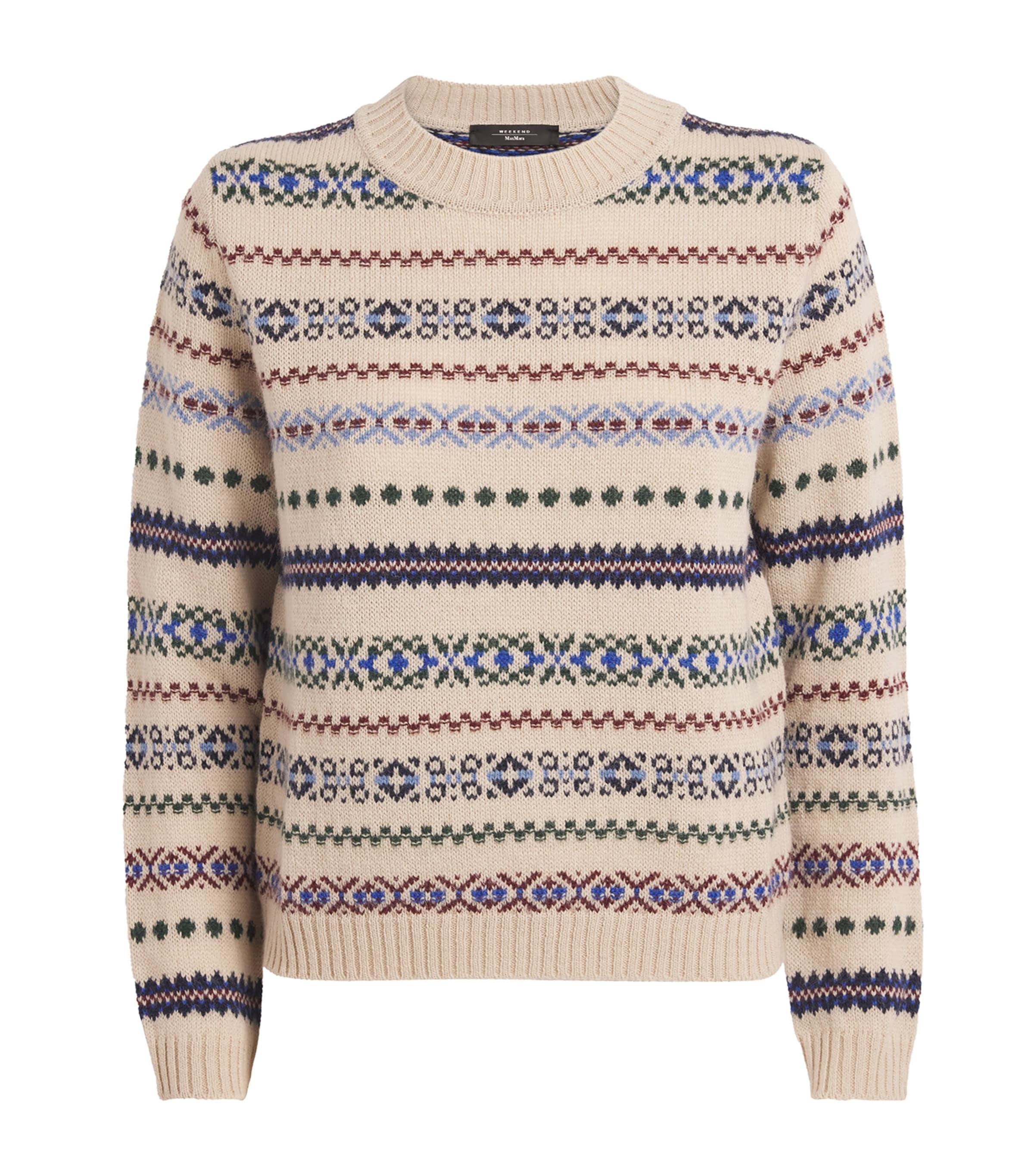 Weekend Max Mara Wool-alpaca-blend Jacquard Sweater In Multi