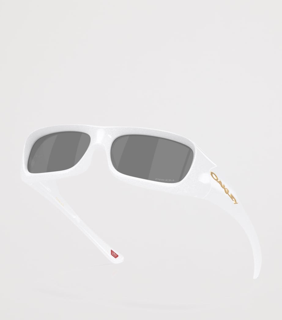 Oakley Permian Rectangle Sunglasses White Image 5