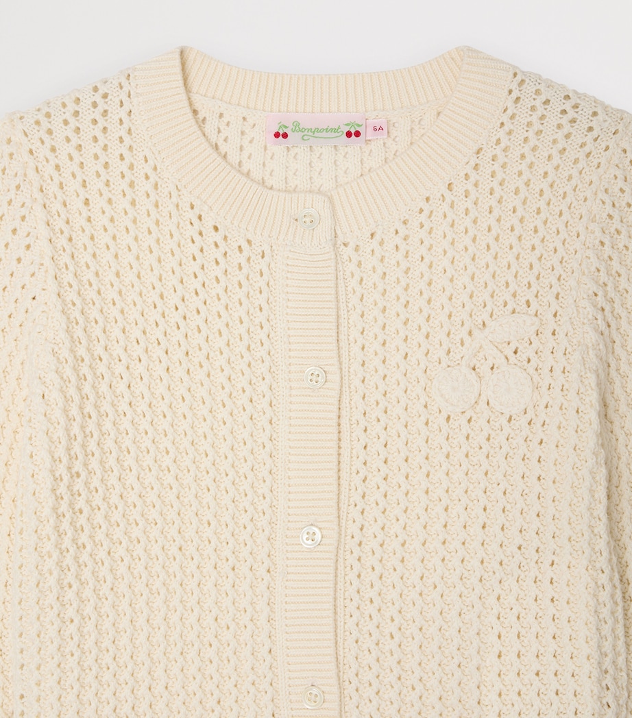 Cotton Leonita Cardigan (10-14 Years) ECRU Image 3