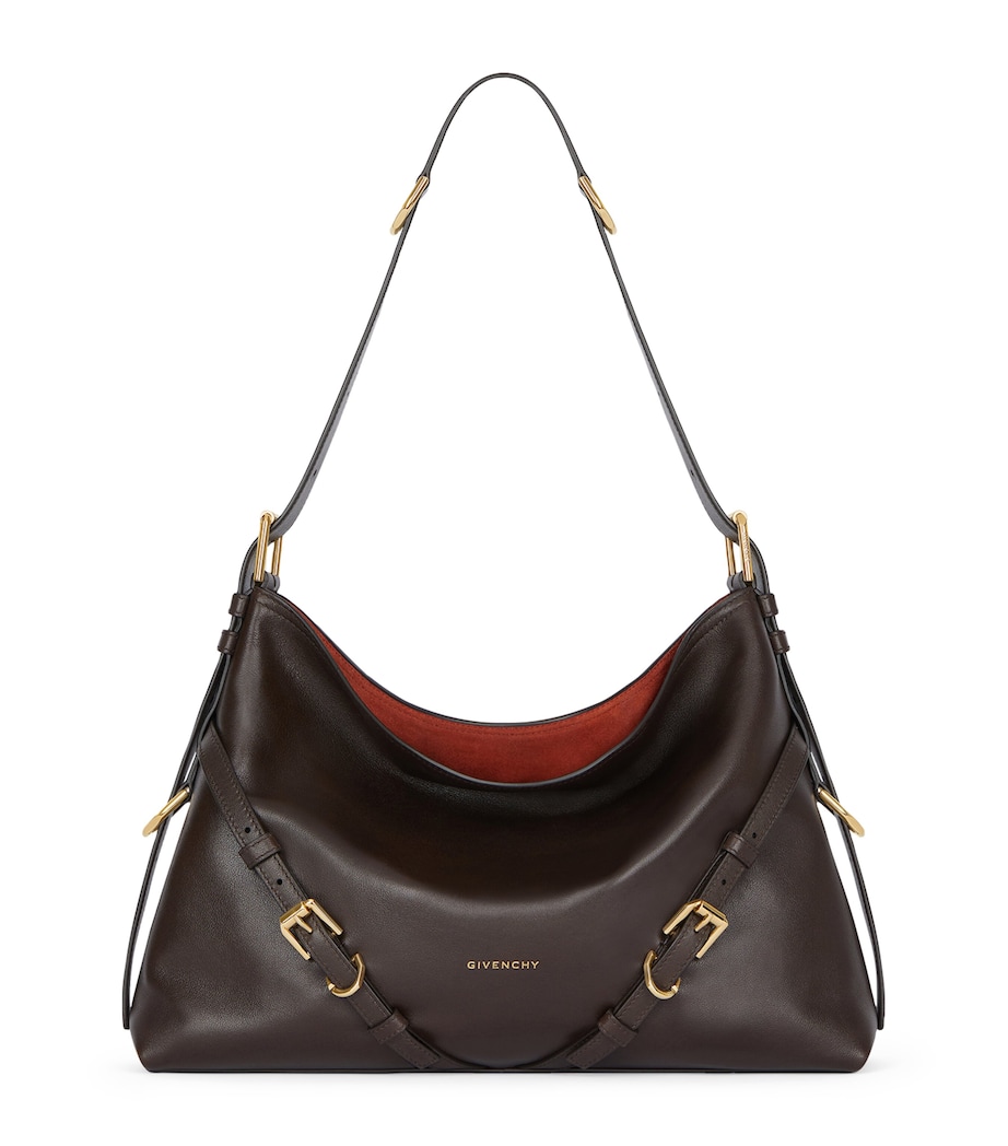 Medium Leather Voyou Top-Handle Bag CHOCOLATE Image 1