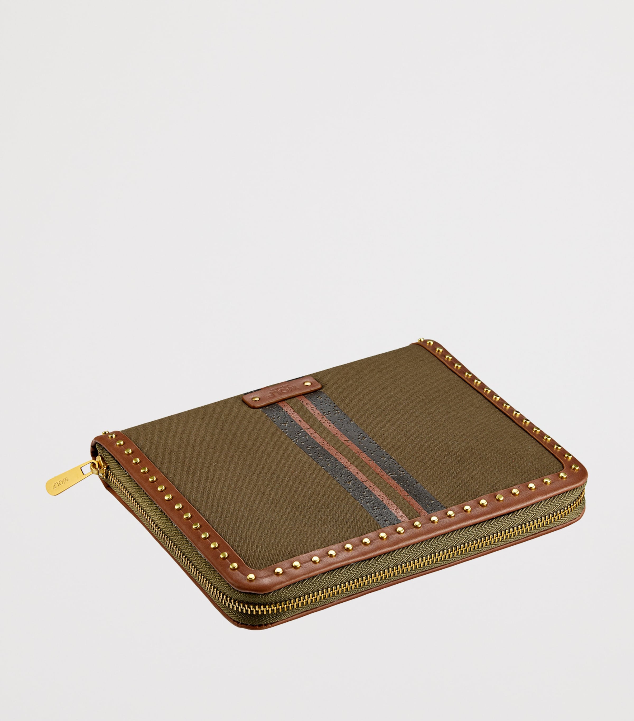 Ida Travel Zip Jewellery Portfolio Case KHAKI Image 2