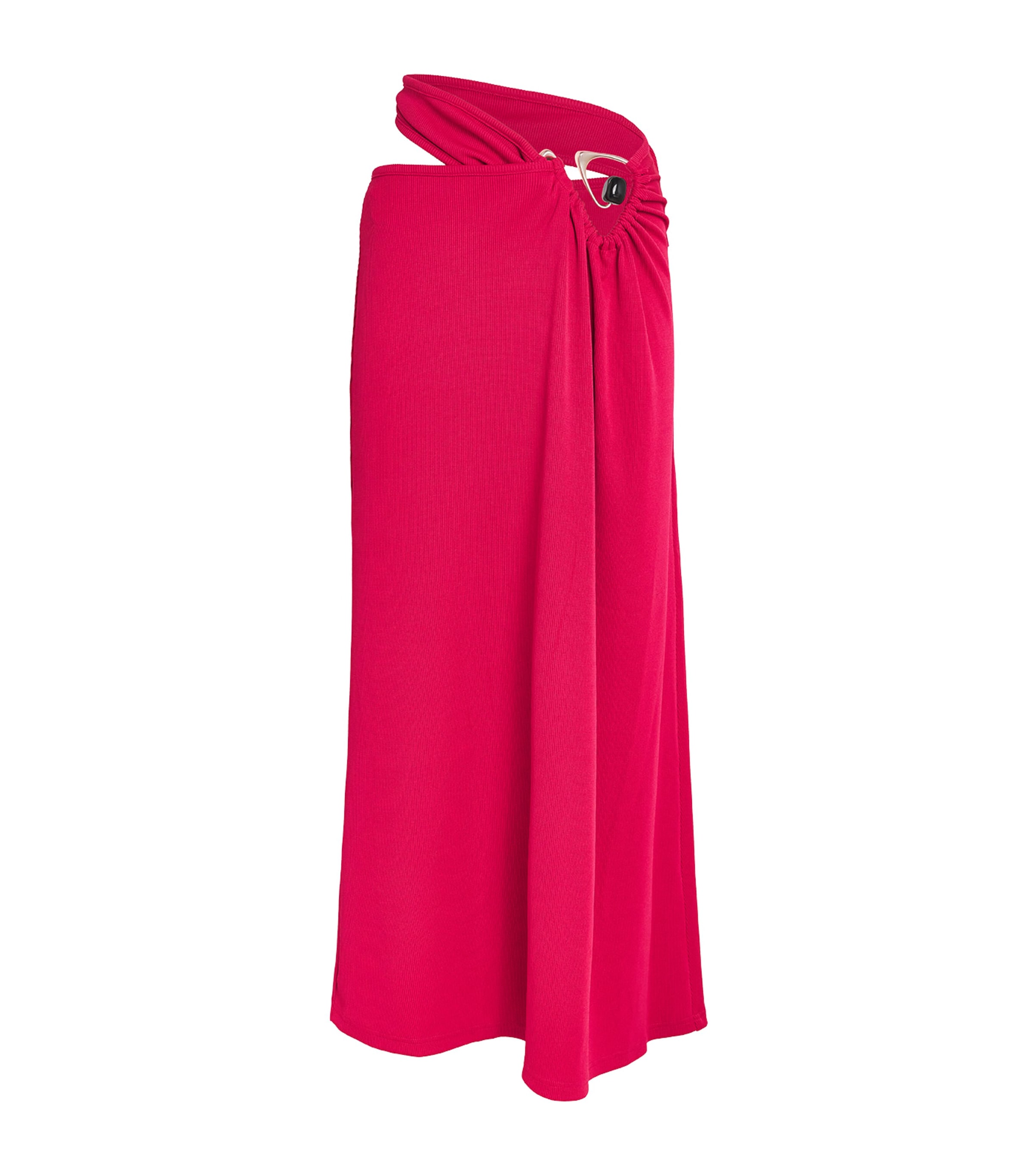 Christopher Esber Spiral Crystal Suspension Maxi Skirt In Pink