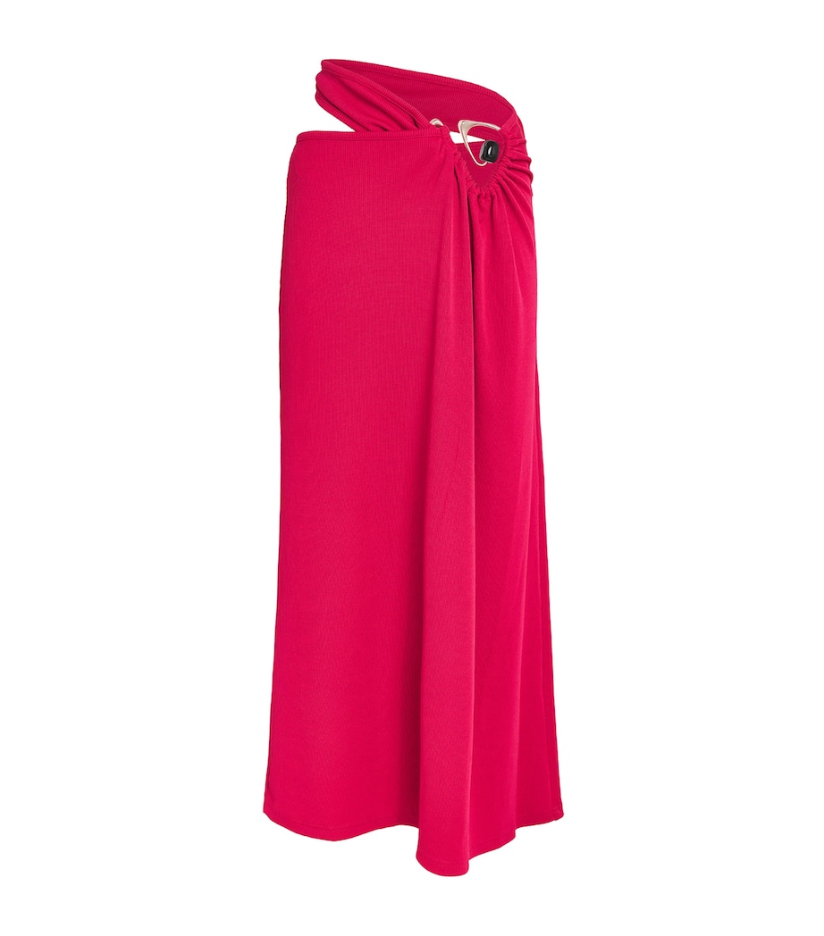 Spiral Crystal Suspension Maxi Skirt CRANBERRY Image 1