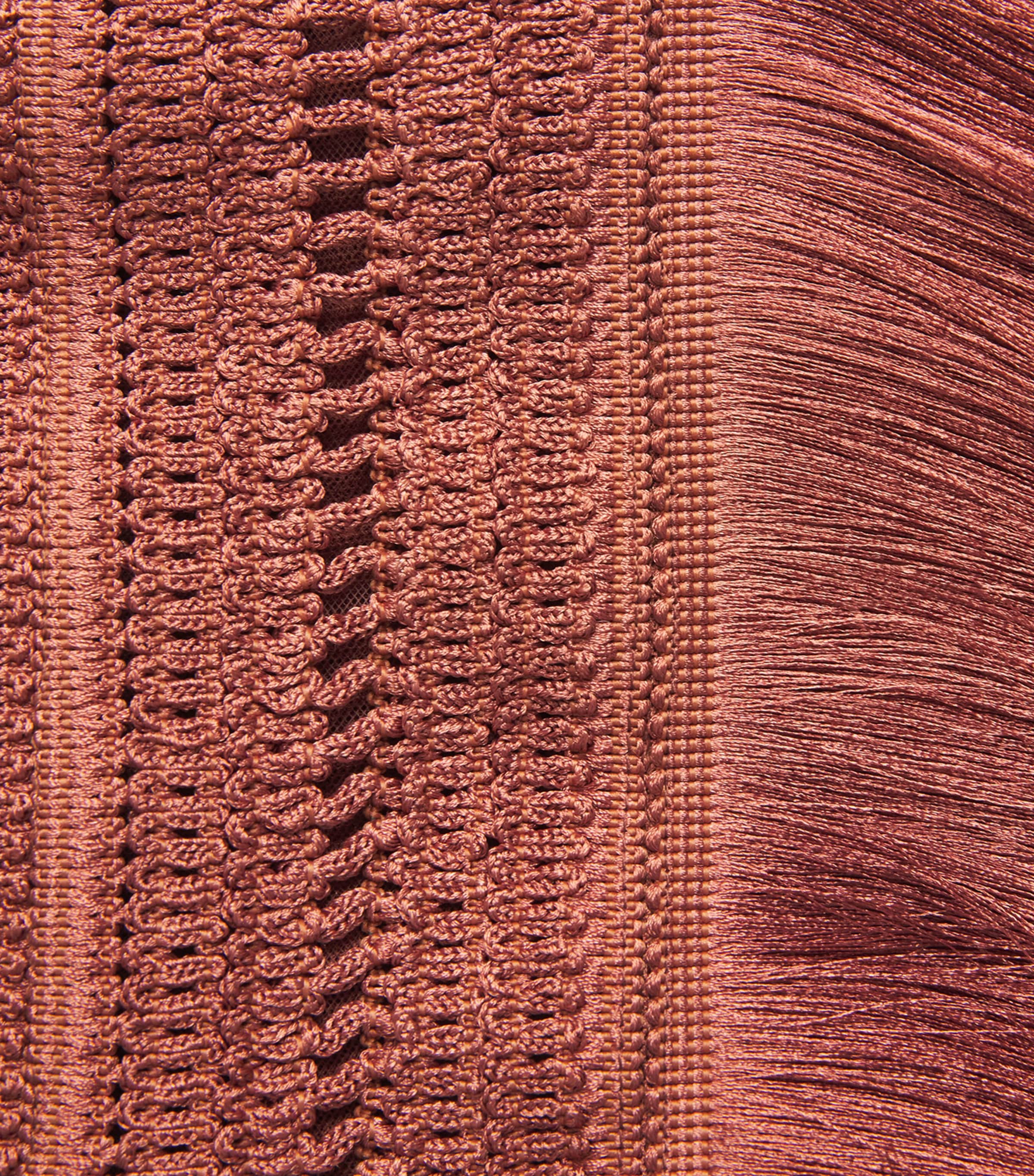 Fringe Halterneck Top BROWN Image 5
