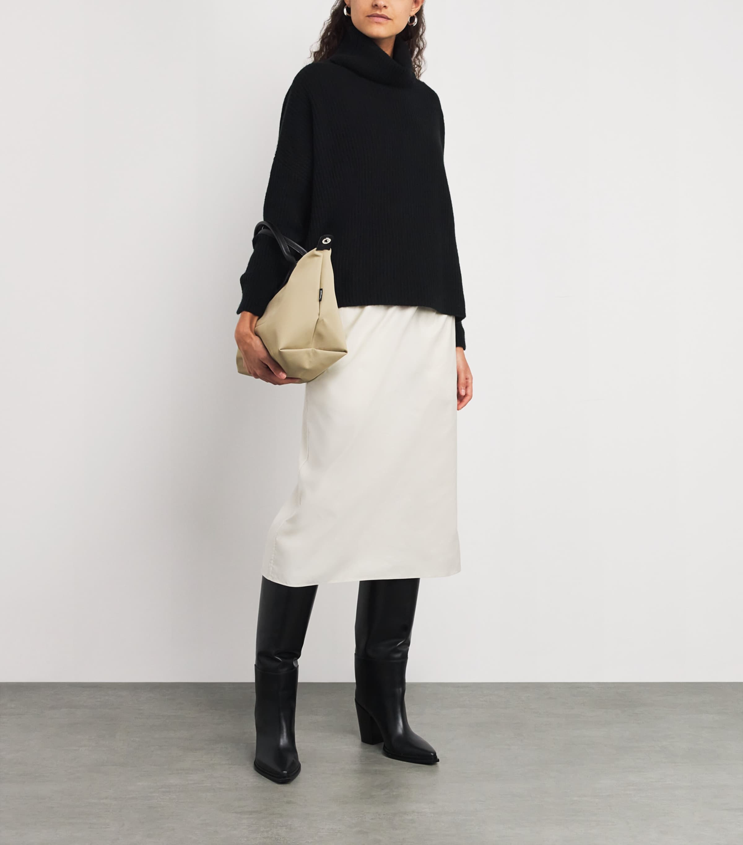 Cashmere Rollneck Sweater BLACK Image 2